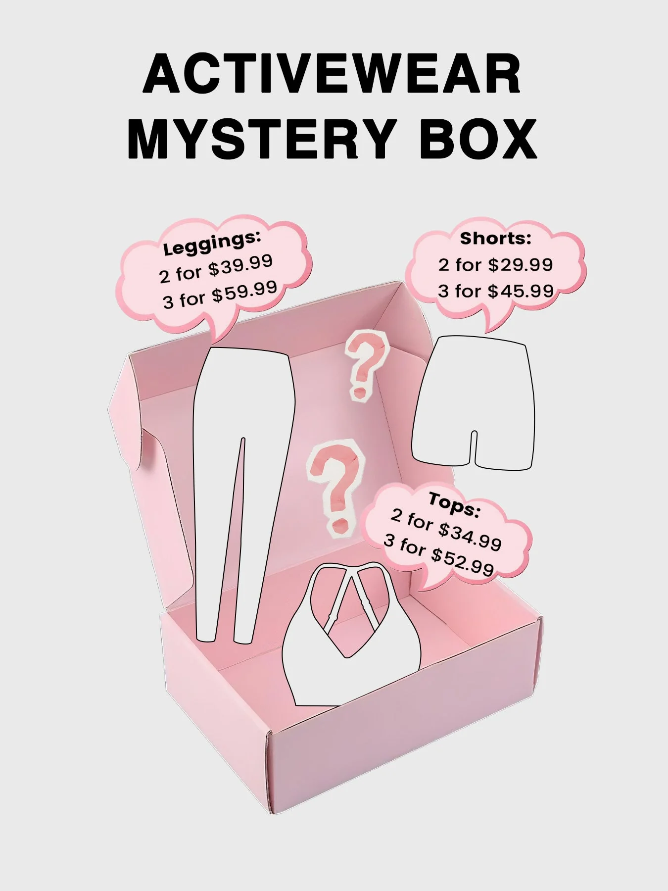 Activewear Mystery Box – Leggings, Shorts or Tops