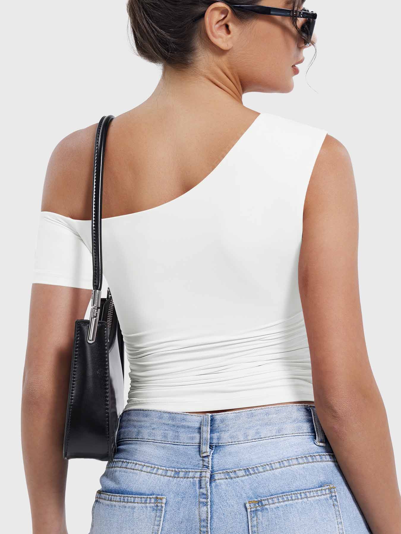 Yeoreo Abigil One-Shoulder Sleeve Top - Image 15