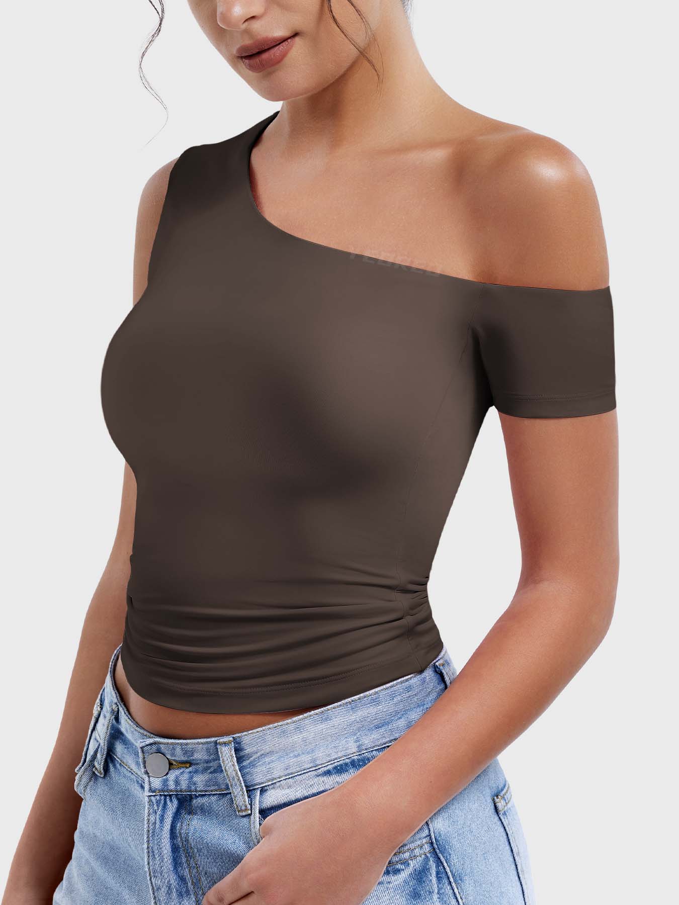 Yeoreo Abigil One-Shoulder Sleeve Top - Image 18