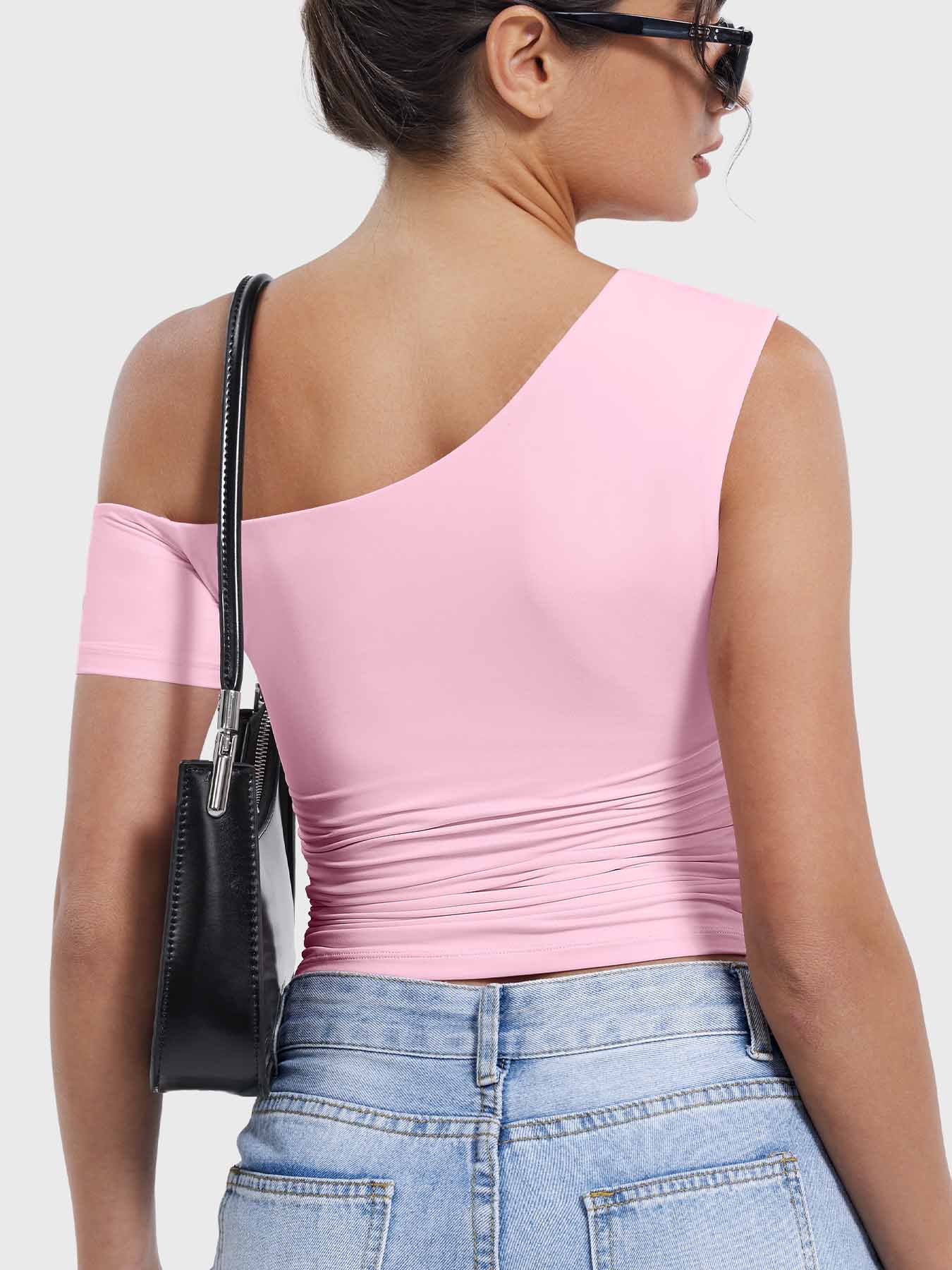 Yeoreo Abigil One-Shoulder Sleeve Top - Image 3