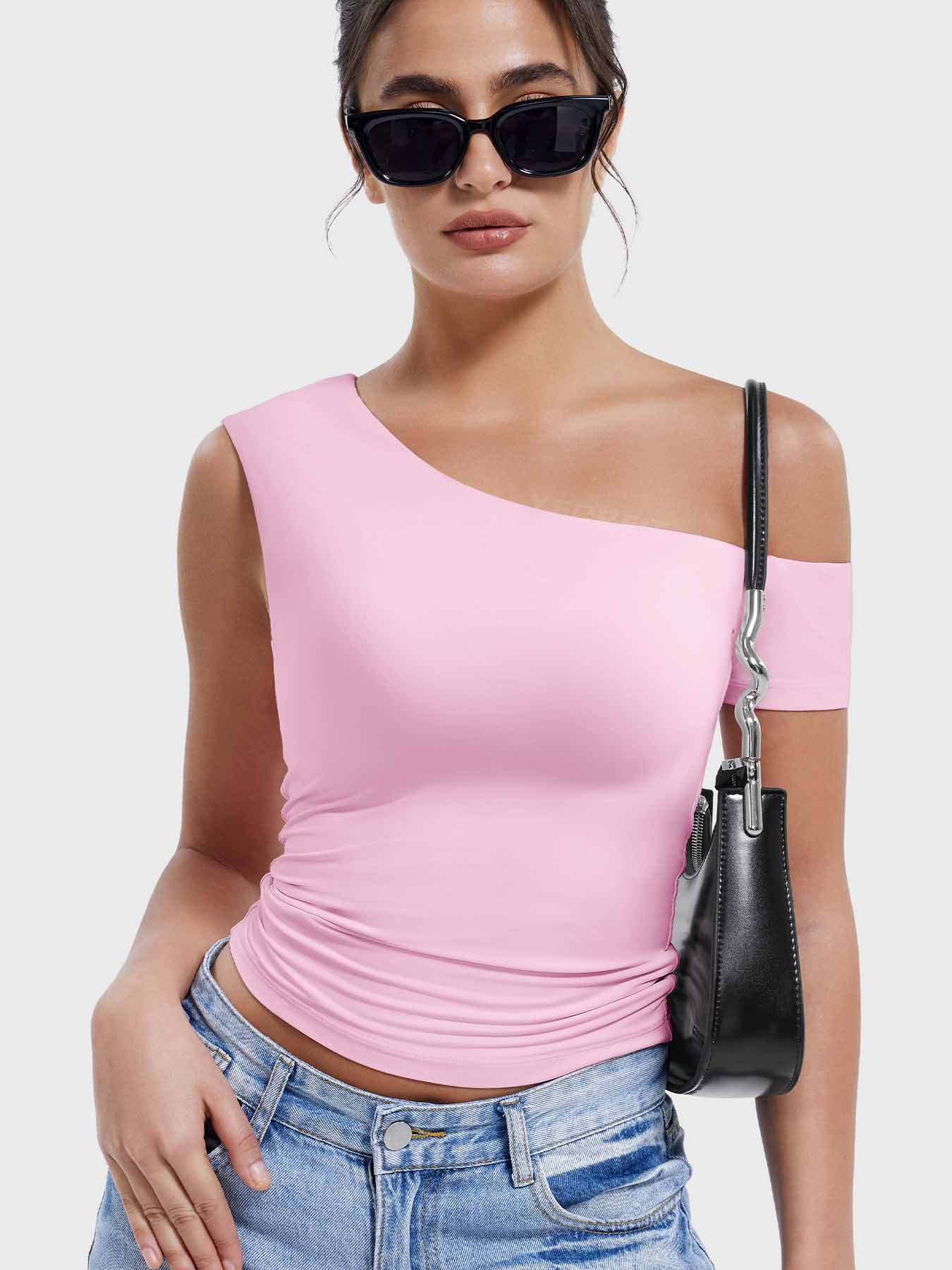 Yeoreo Abigil One-Shoulder Sleeve Top - Image 4