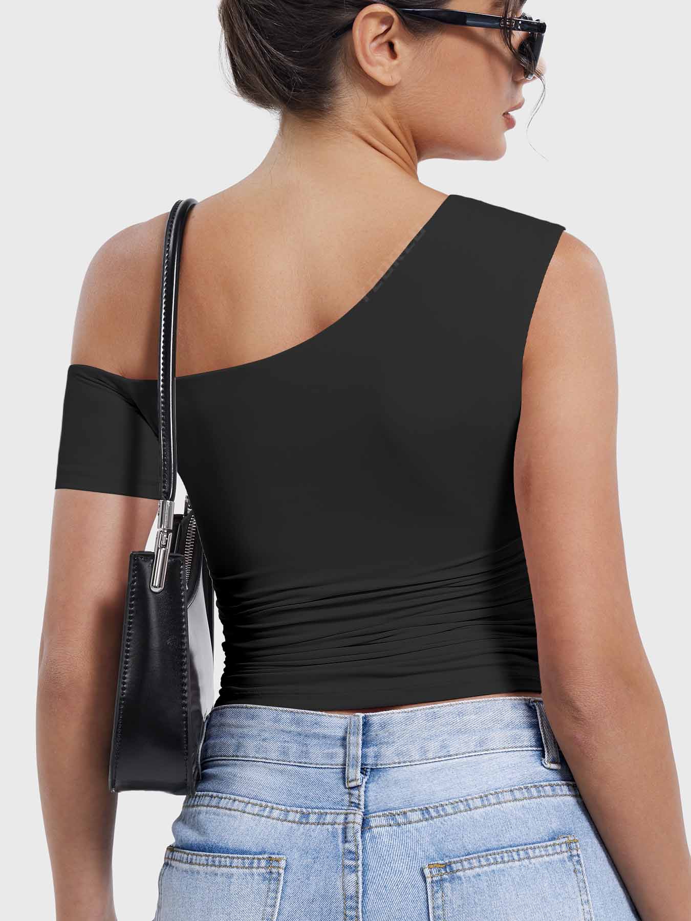 Yeoreo Abigil One-Shoulder Sleeve Top - Image 7