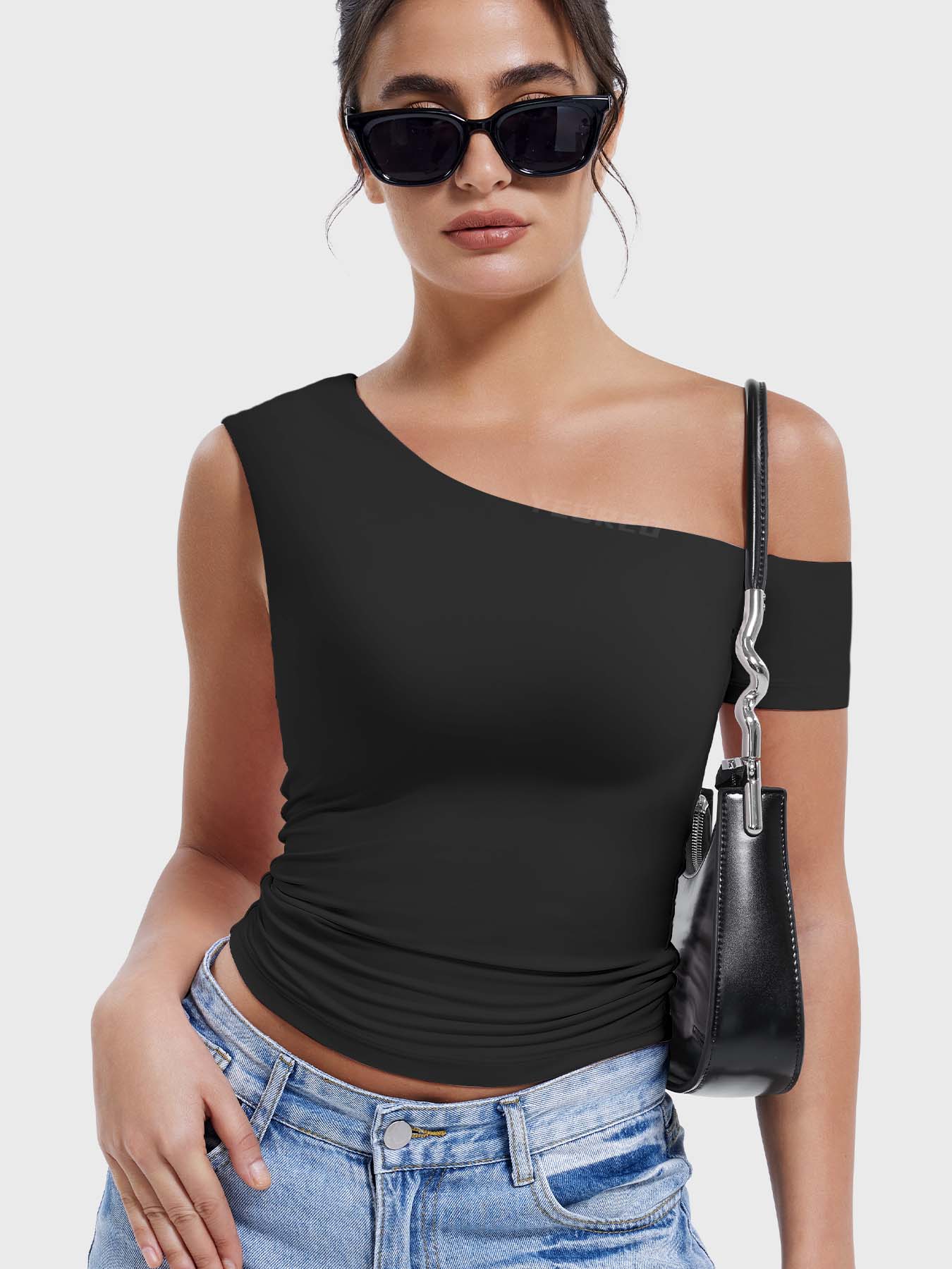 Yeoreo Abigil One-Shoulder Sleeve Top - Image 8