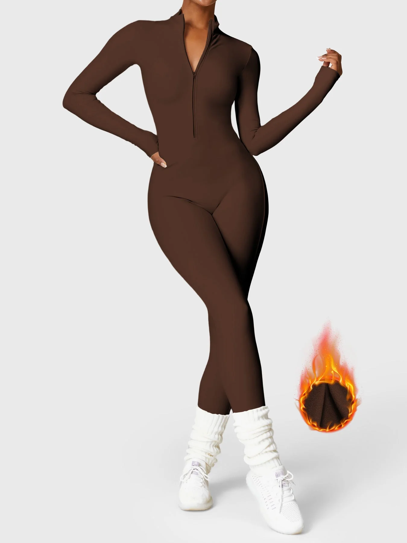 Yeoreo Belle Fleece Long Sleeve Zipper Jumpsuit - Image 28