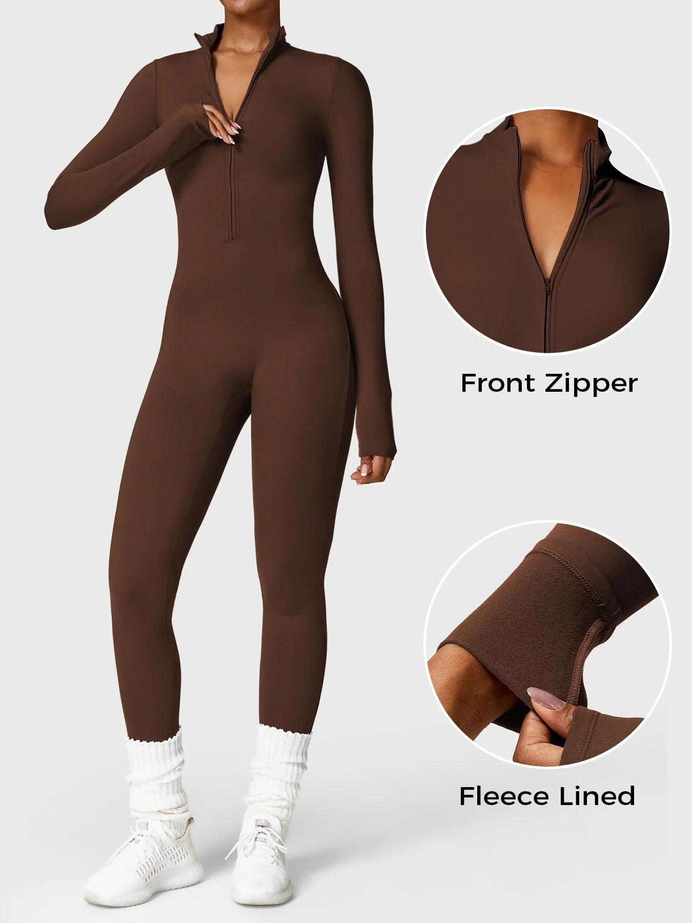 Yeoreo Belle Fleece Long Sleeve Zipper Jumpsuit - Image 31