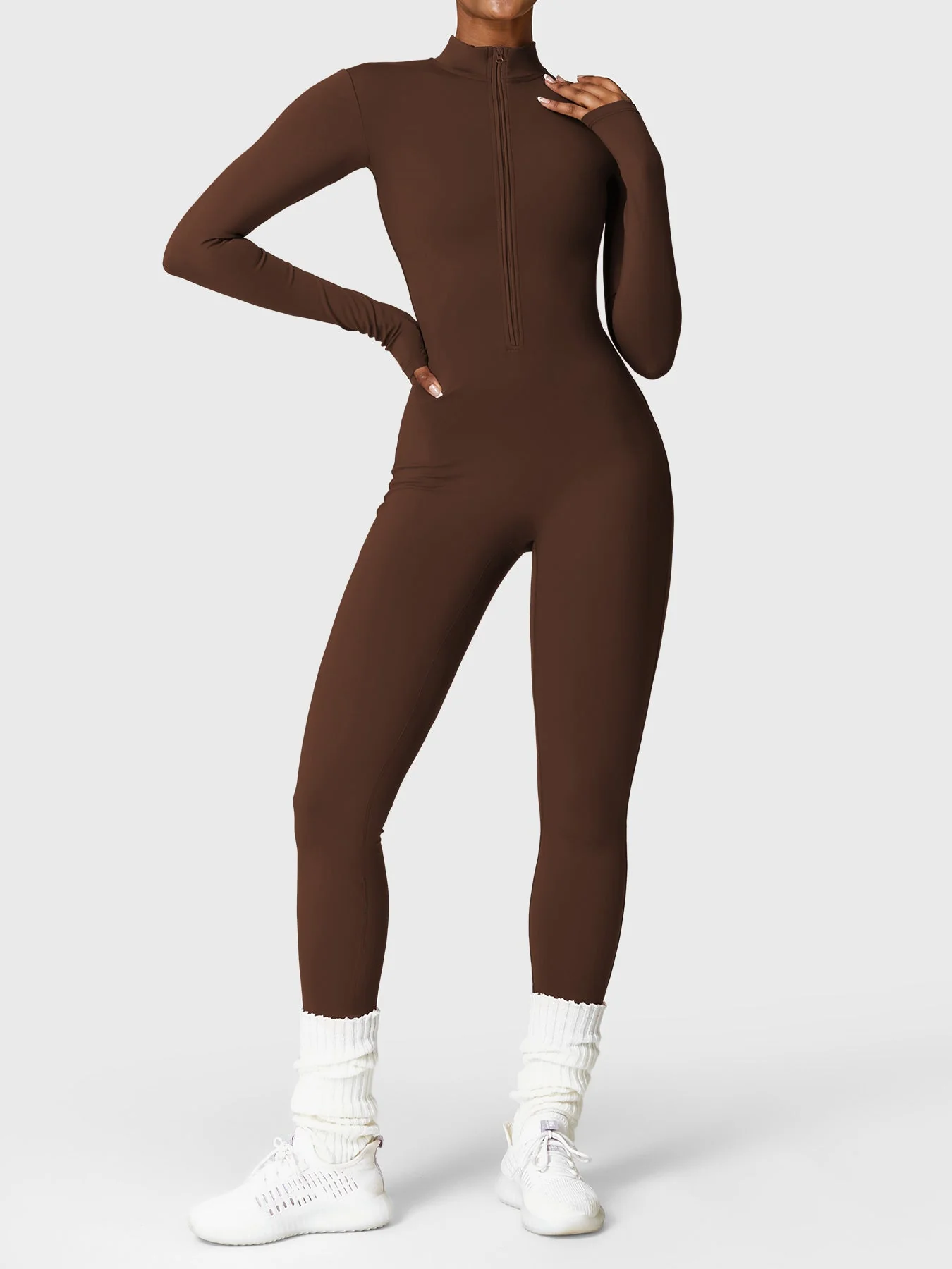 Yeoreo Belle Fleece Long Sleeve Zipper Jumpsuit - Image 32