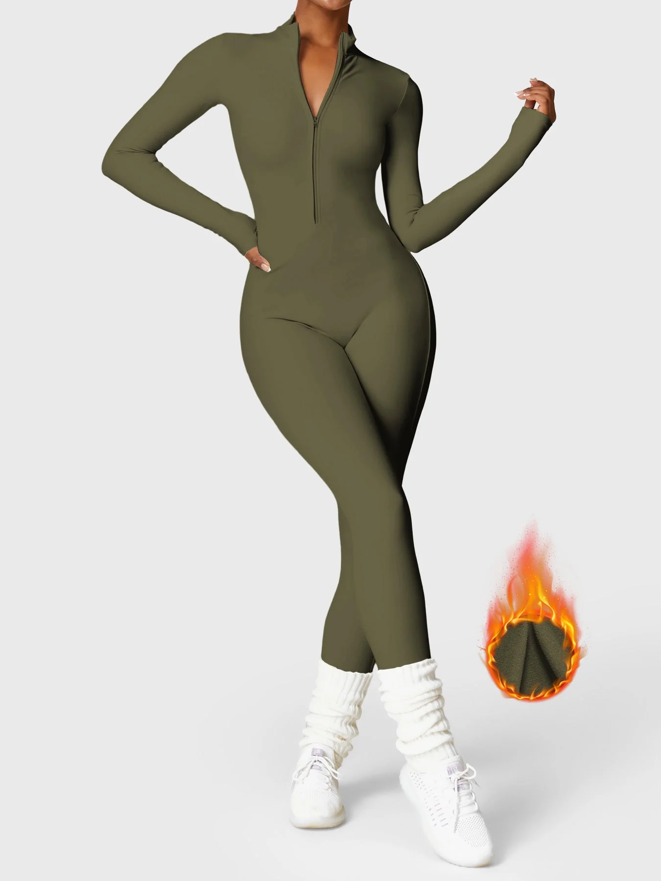 Yeoreo Belle Fleece Long Sleeve Zipper Jumpsuit - Image 37