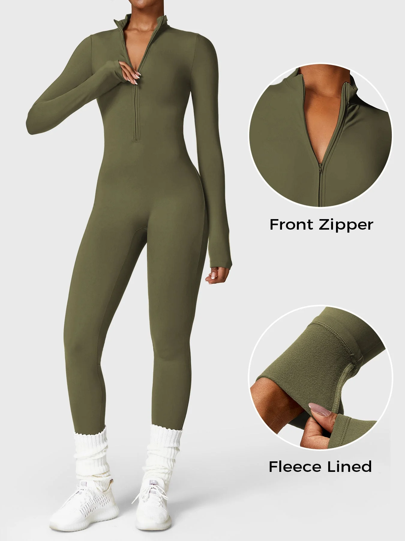 Yeoreo Belle Fleece Long Sleeve Zipper Jumpsuit - Image 40
