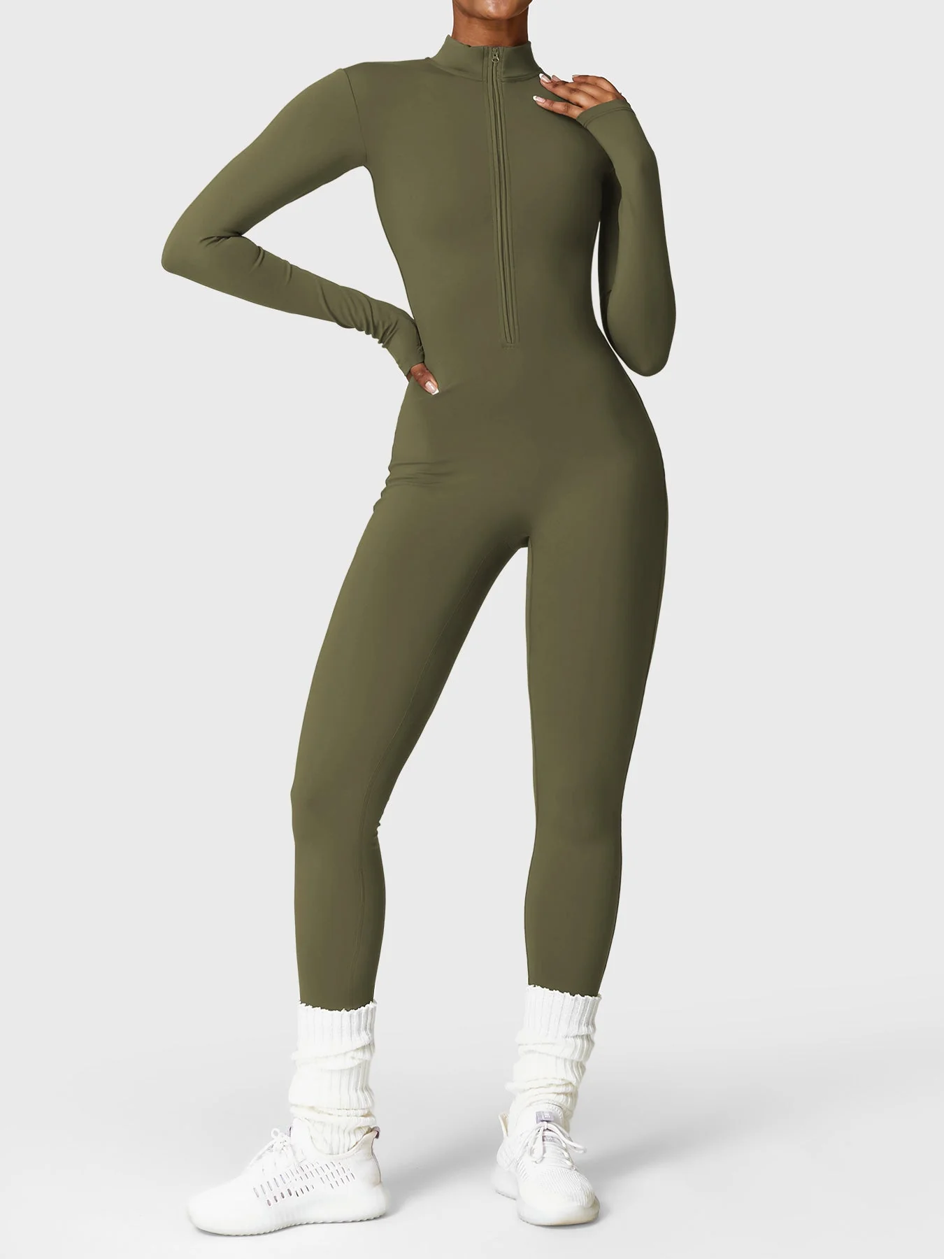 Yeoreo Belle Fleece Long Sleeve Zipper Jumpsuit - Image 41