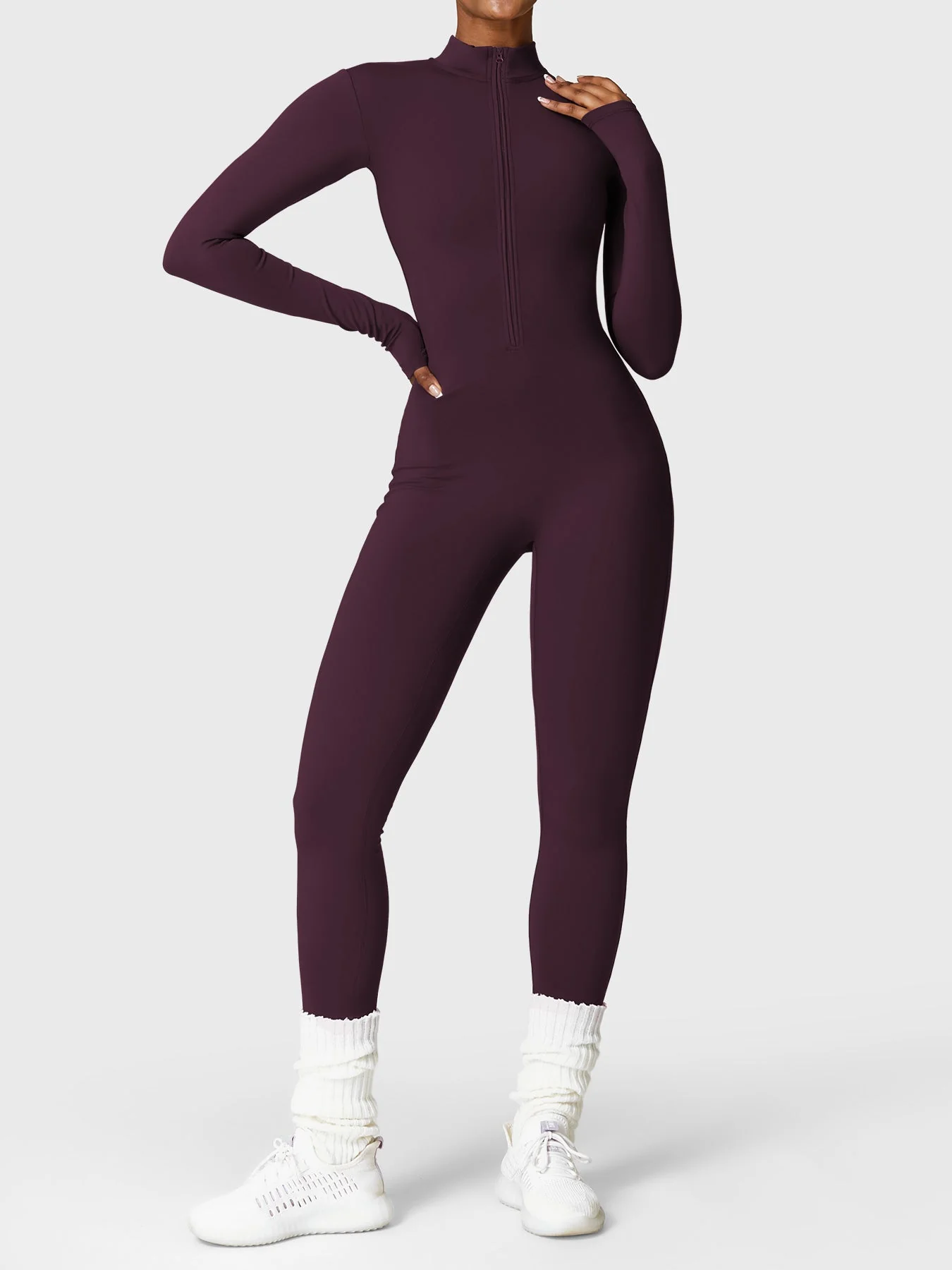 Yeoreo Belle Fleece Long Sleeve Zipper Jumpsuit - Image 50