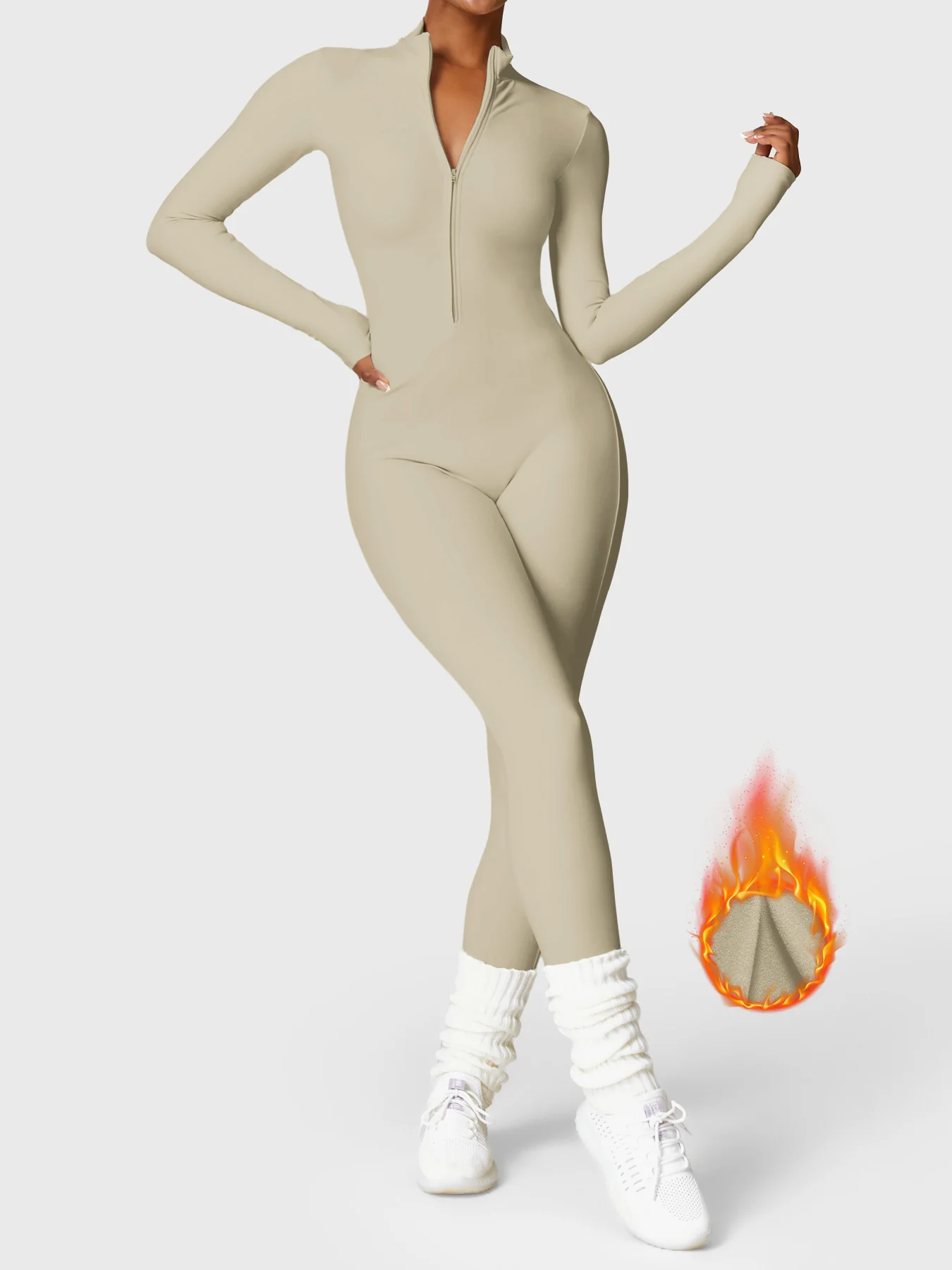 Yeoreo Belle Fleece Long Sleeve Zipper Jumpsuit - Image 73