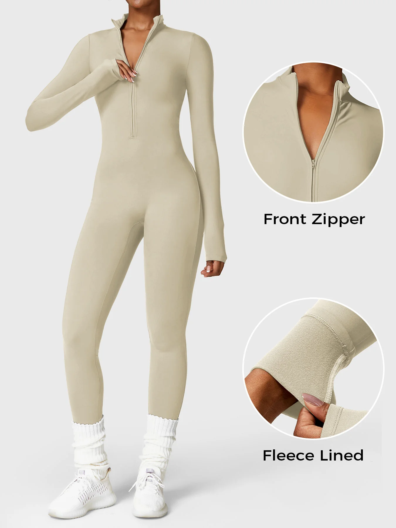 Yeoreo Belle Fleece Long Sleeve Zipper Jumpsuit - Image 76