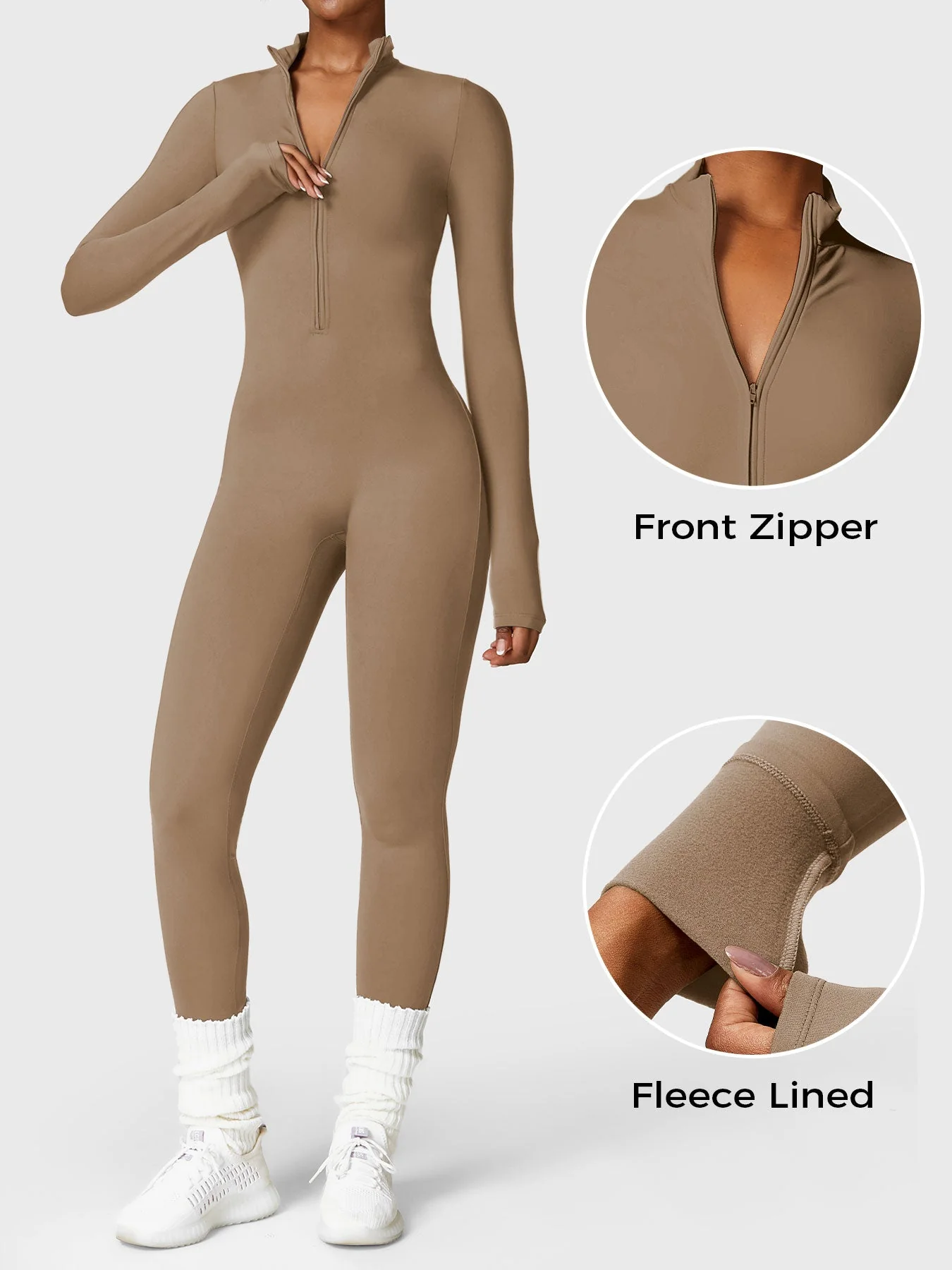 Yeoreo Belle Fleece Long Sleeve Zipper Jumpsuit - Image 22