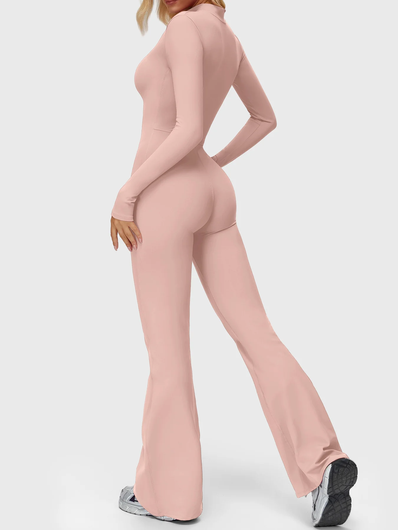 Yeoreo Belle Long Sleeve Zipper Flared Jumpsuit - Image 21