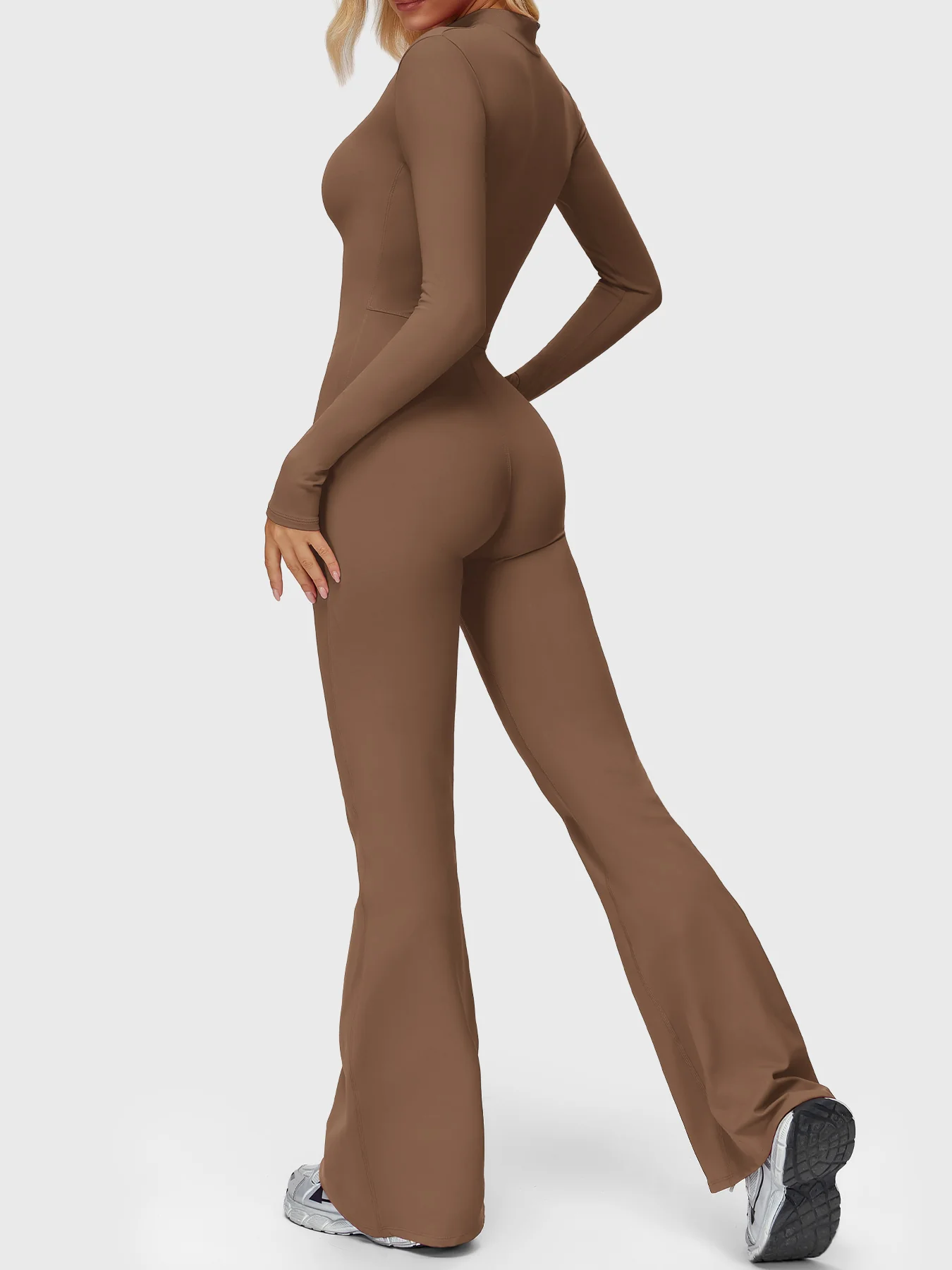 Yeoreo Belle Long Sleeve Zipper Flared Jumpsuit - Image 63