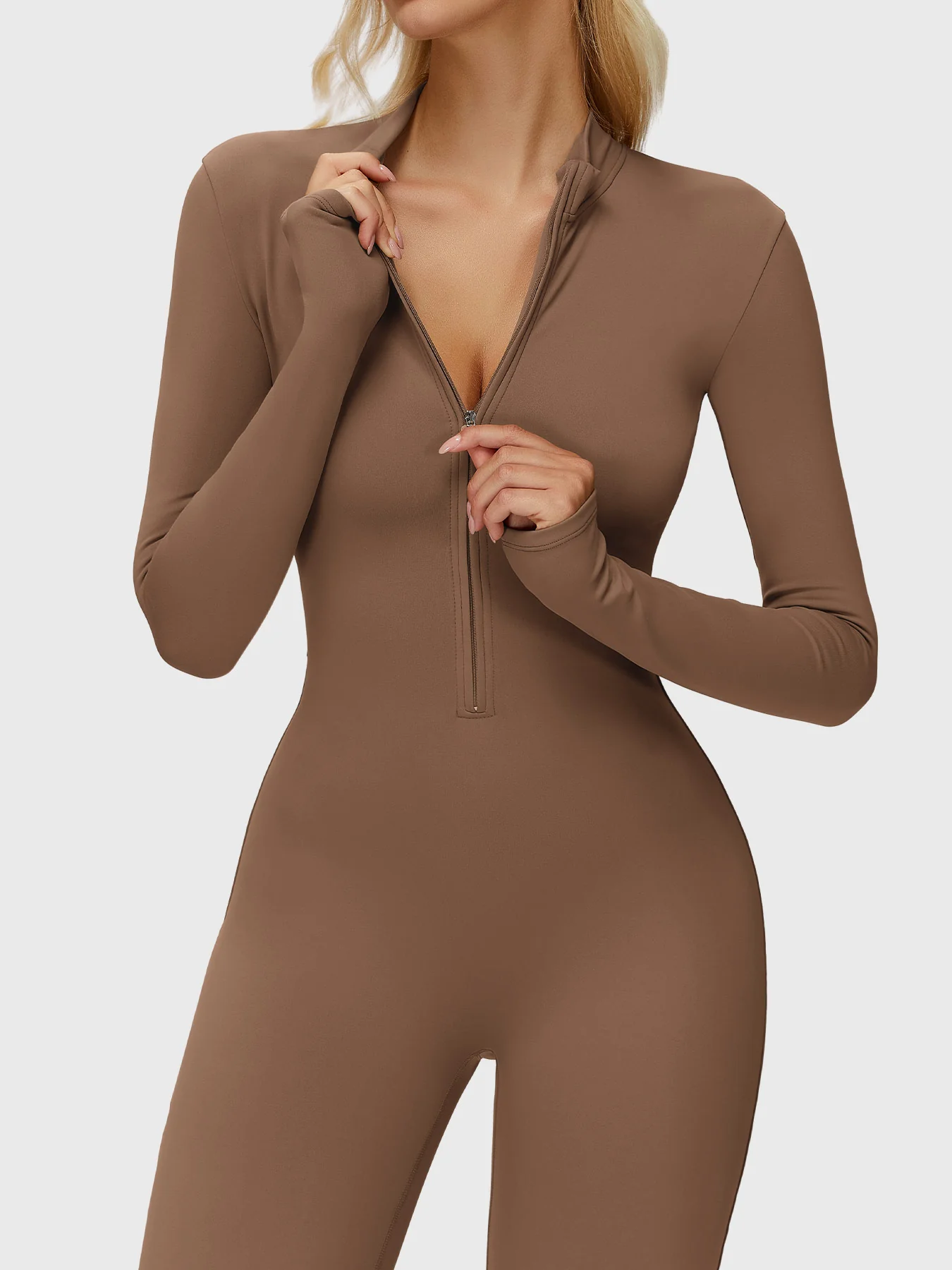 Yeoreo Belle Long Sleeve Zipper Flared Jumpsuit - Image 65