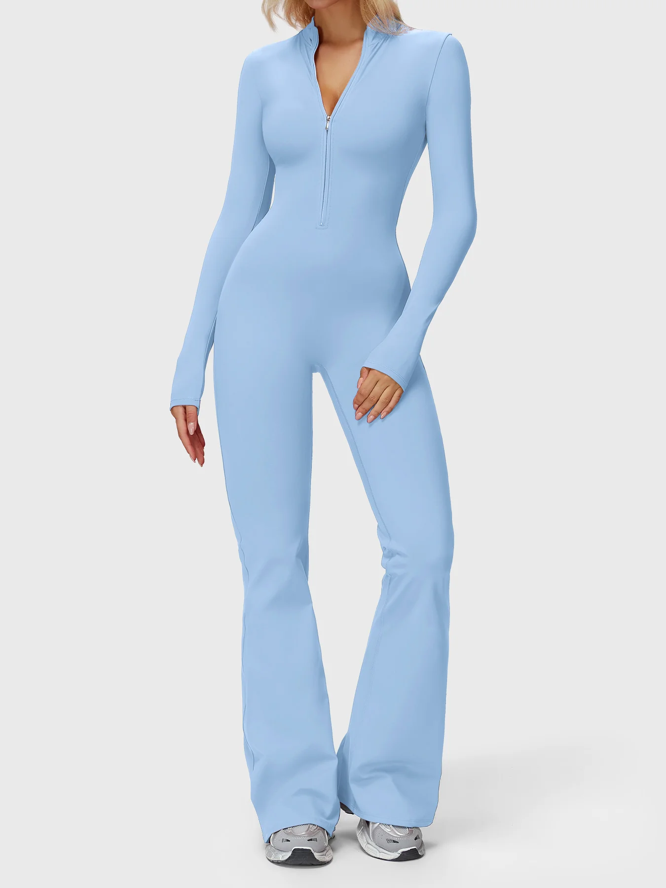 Yeoreo Belle Long Sleeve Zipper Flared Jumpsuit - Image 67
