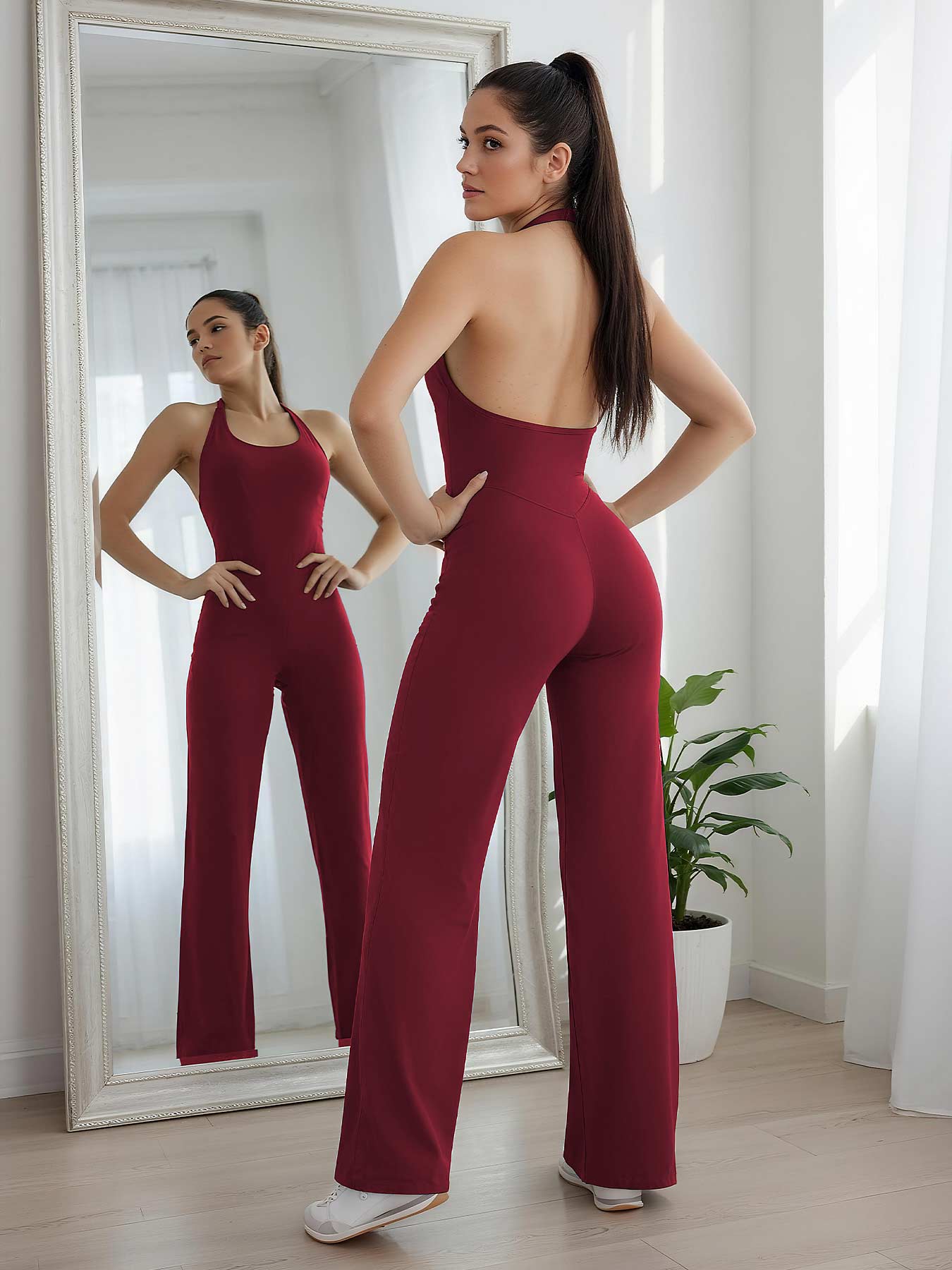Yeoreo Cathylie Halter Straight Leg Jumpsuit - Image 12