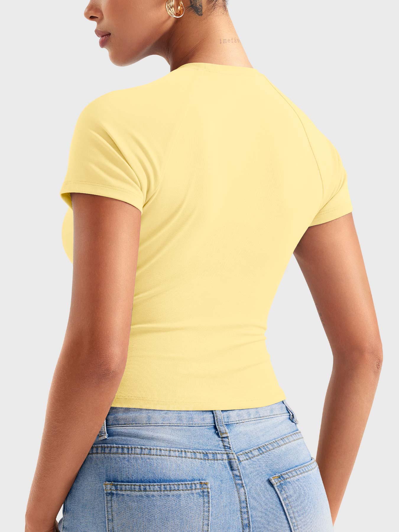 Yeoreo Corriny Raglan Sleeves Cotton T-Shirt - Image 2