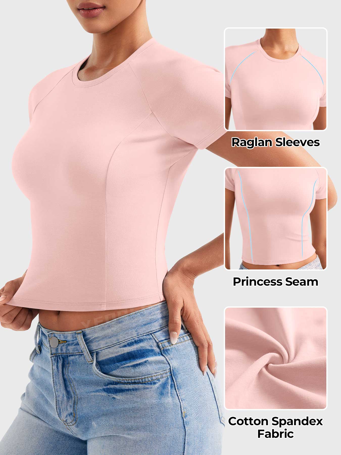 Yeoreo Corriny Raglan Sleeves Cotton T-Shirt - Image 21