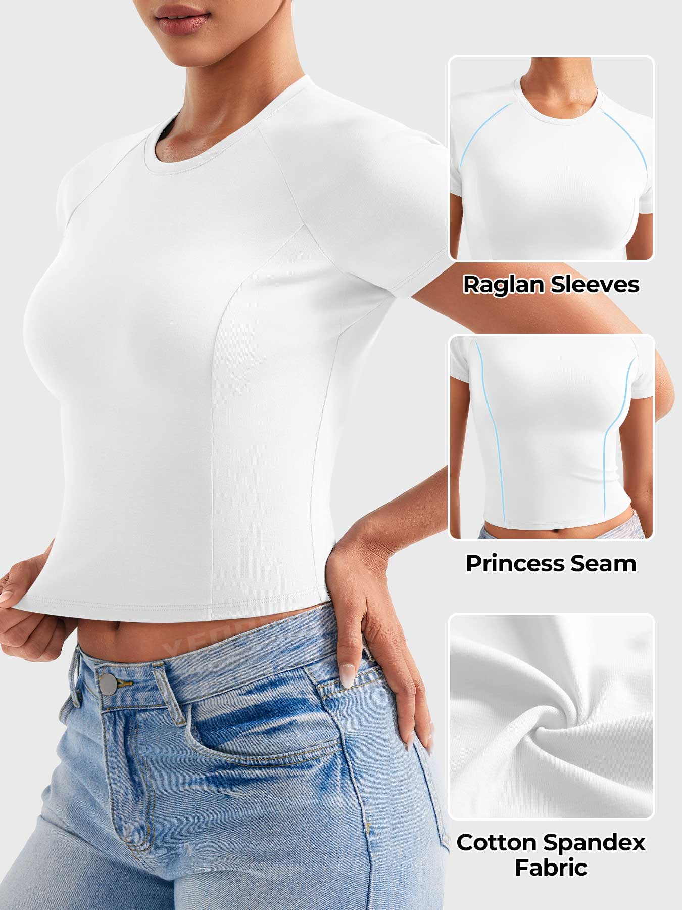 Yeoreo Corriny Raglan Sleeves Cotton T-Shirt - Image 27