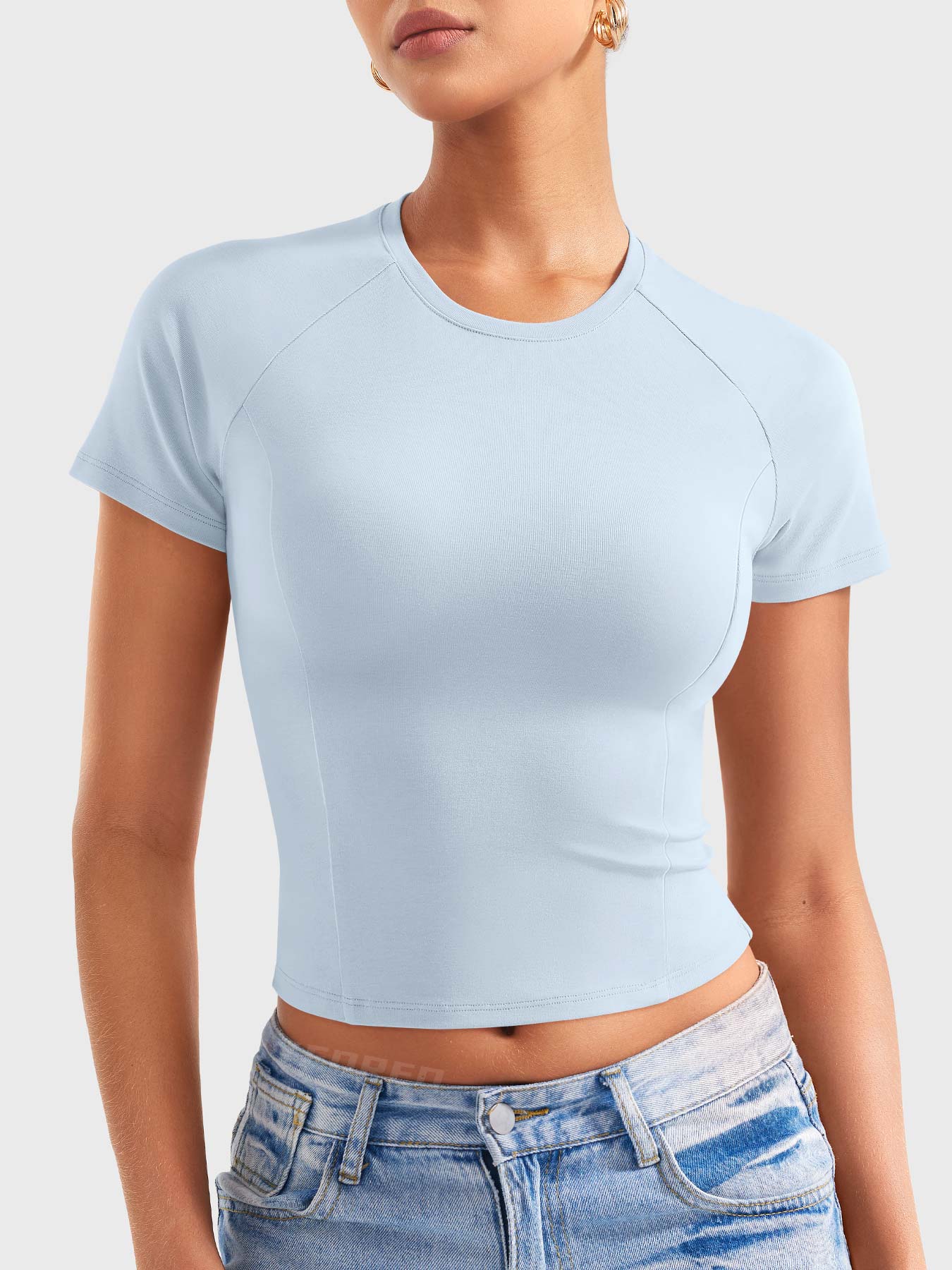 Yeoreo Corriny Raglan Sleeves Cotton T-Shirt - Image 7