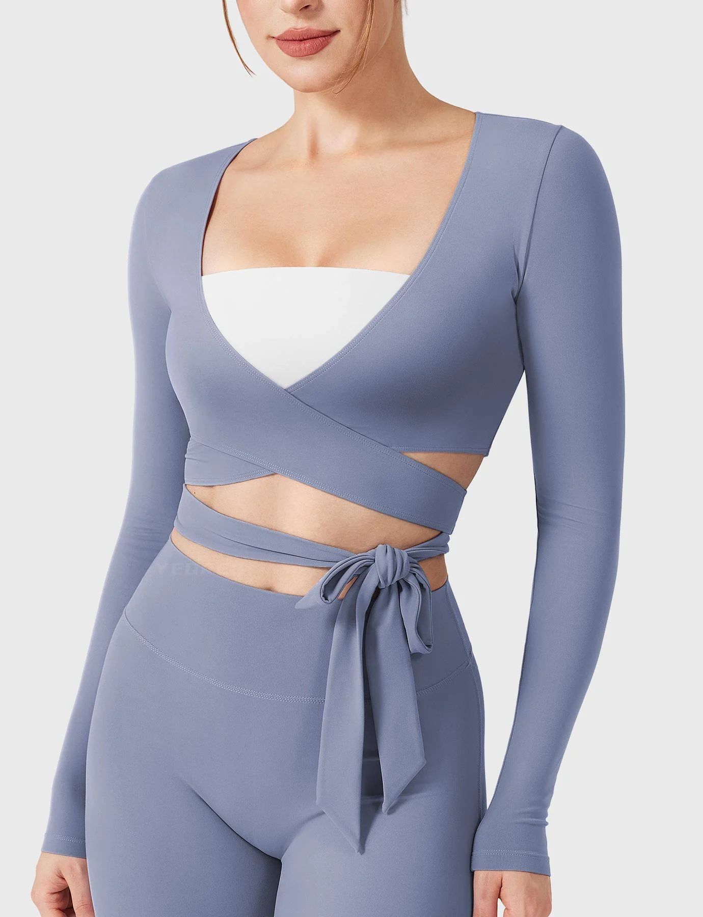 Yeoreo Dagney Long Sleeve Ballet Wrap Top