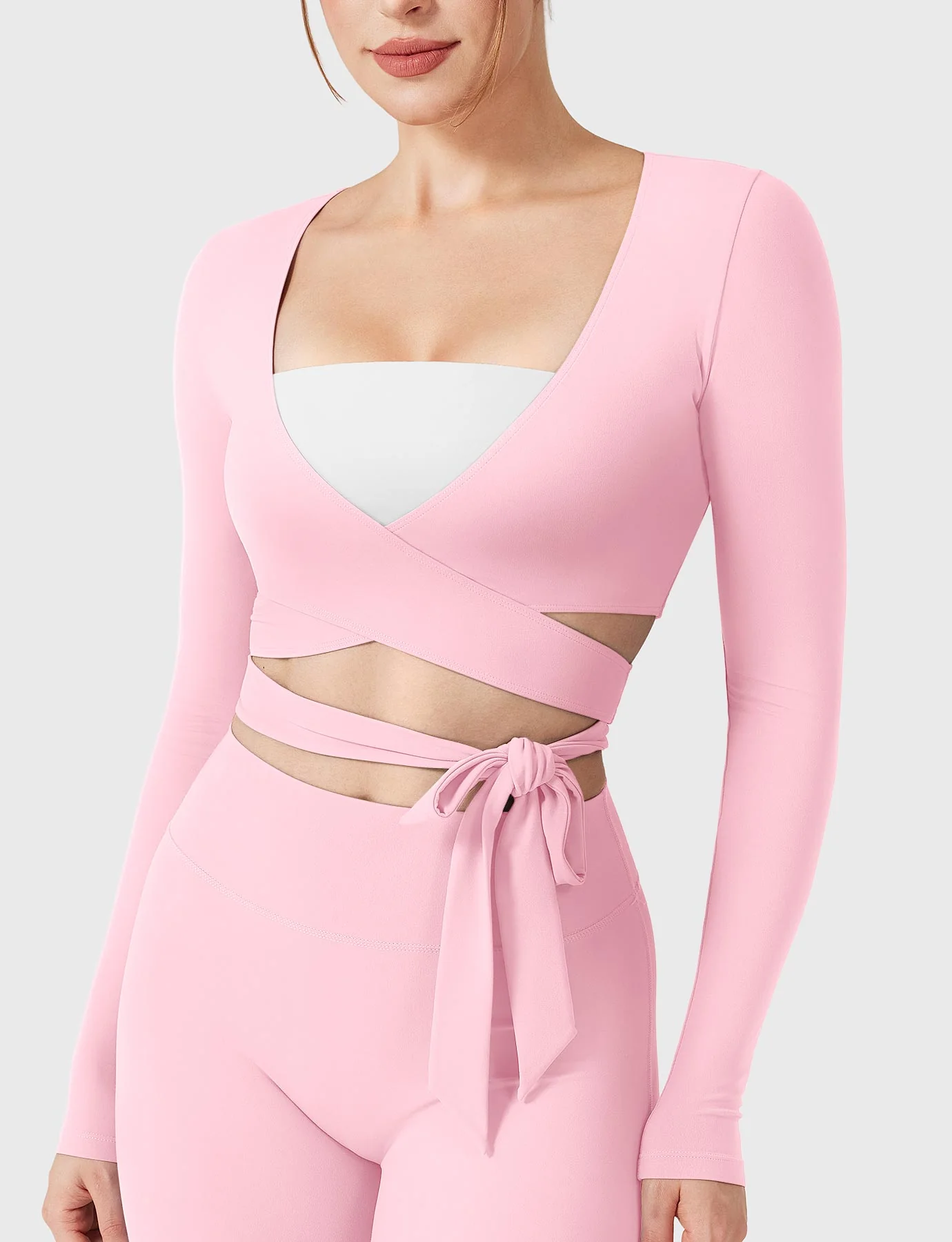 Yeoreo Dagney Long Sleeve Ballet Wrap Top - Image 11