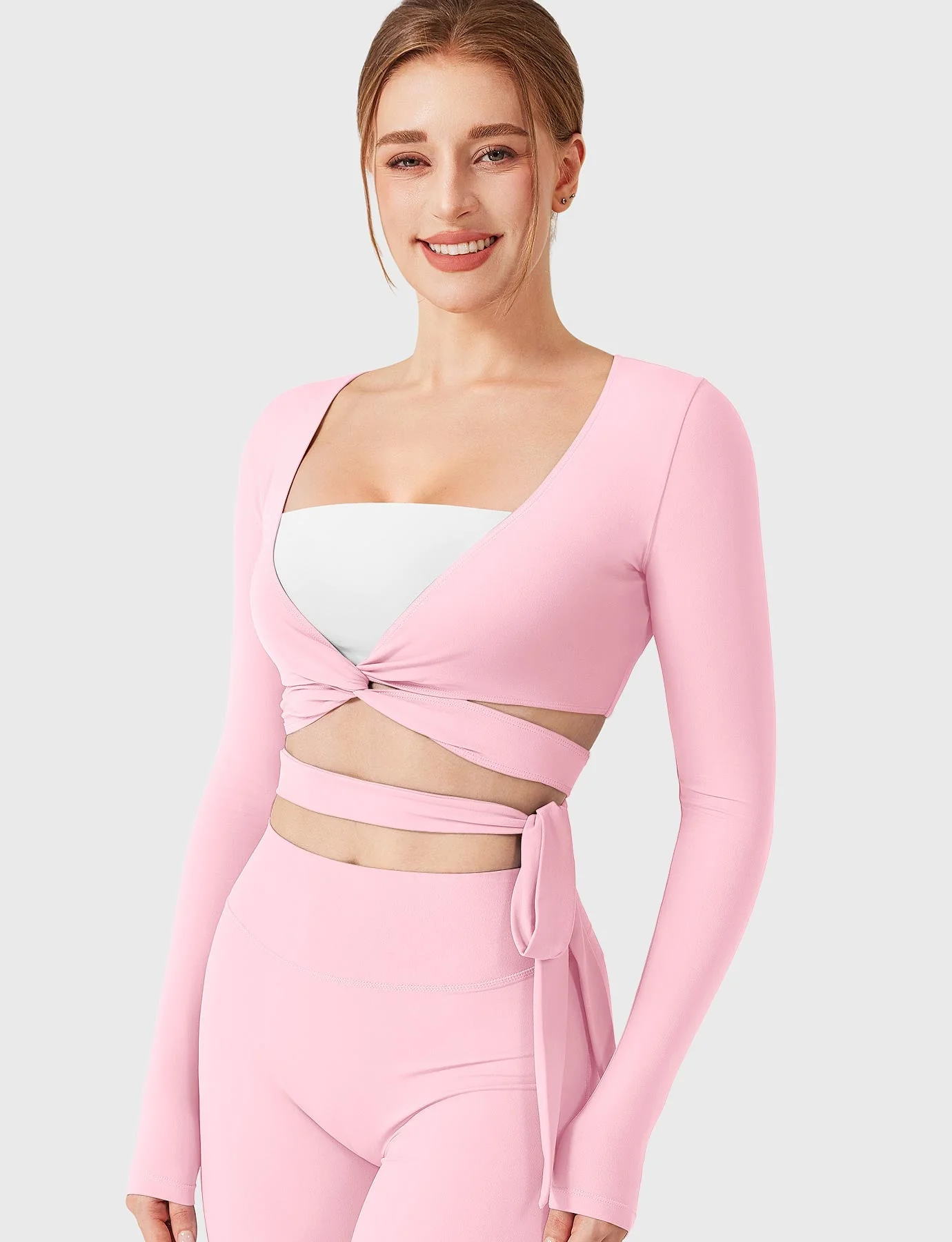 Yeoreo Dagney Long Sleeve Ballet Wrap Top - Image 13
