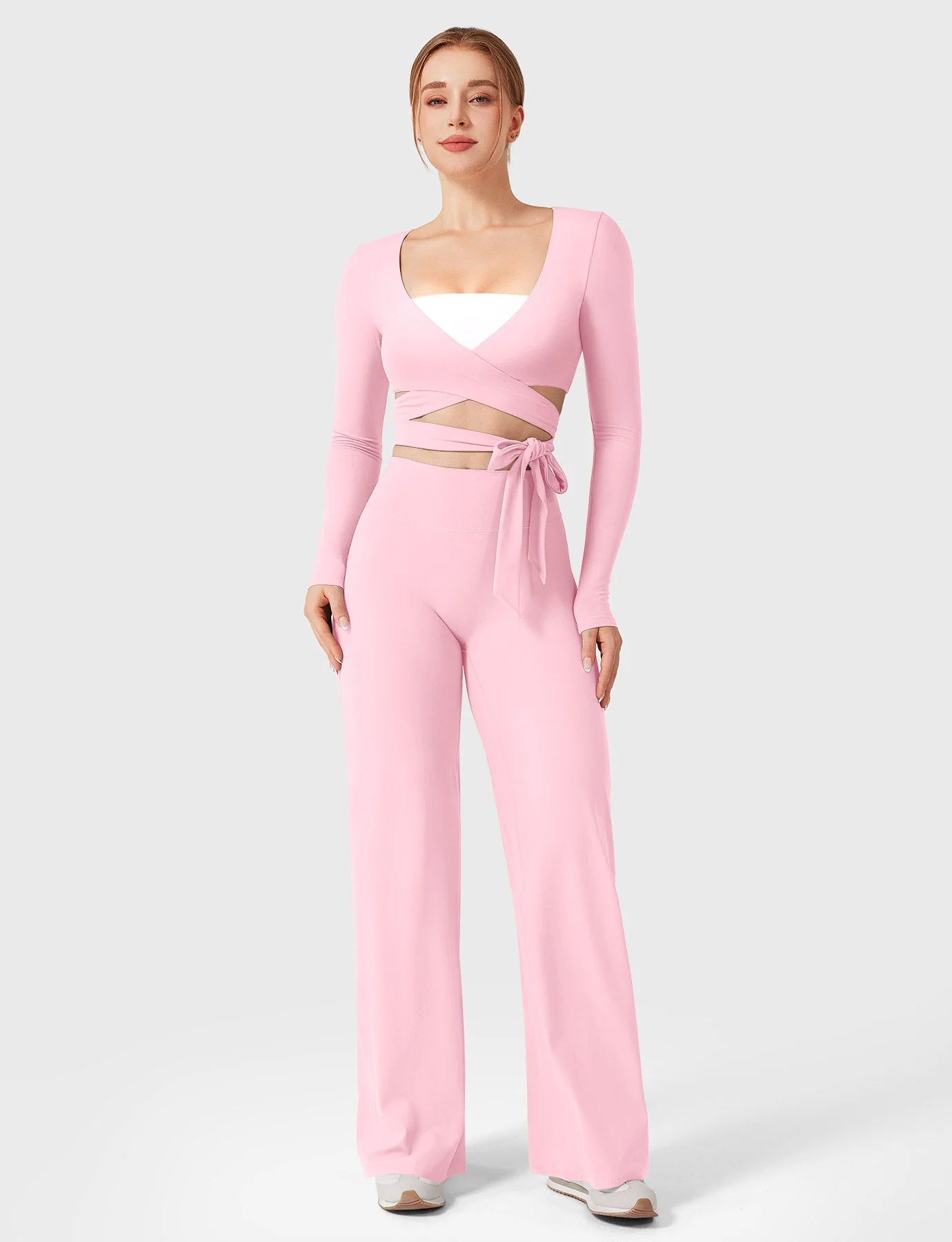 Yeoreo Dagney Long Sleeve Ballet Wrap Top - Image 15