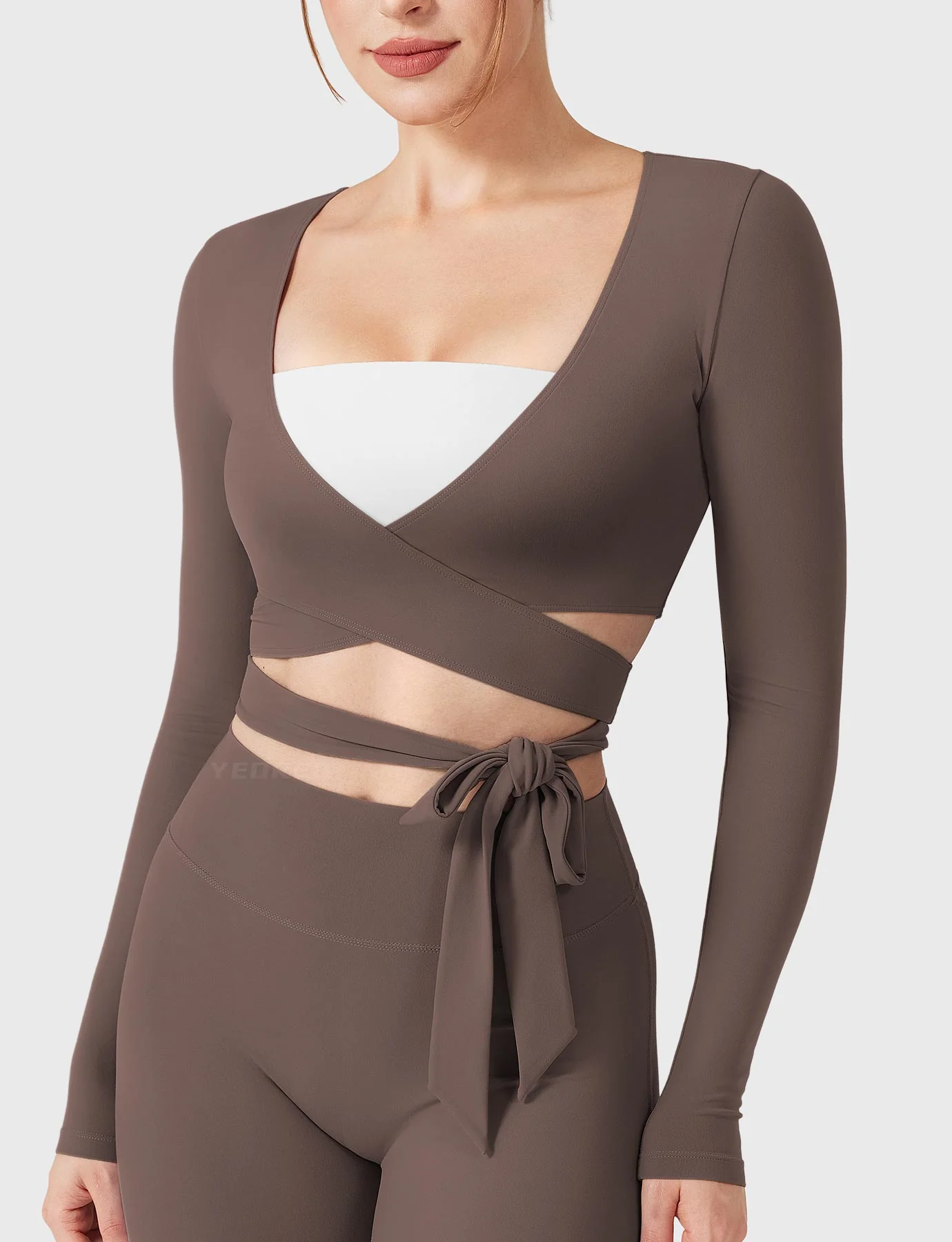 Yeoreo Dagney Long Sleeve Ballet Wrap Top - Image 16