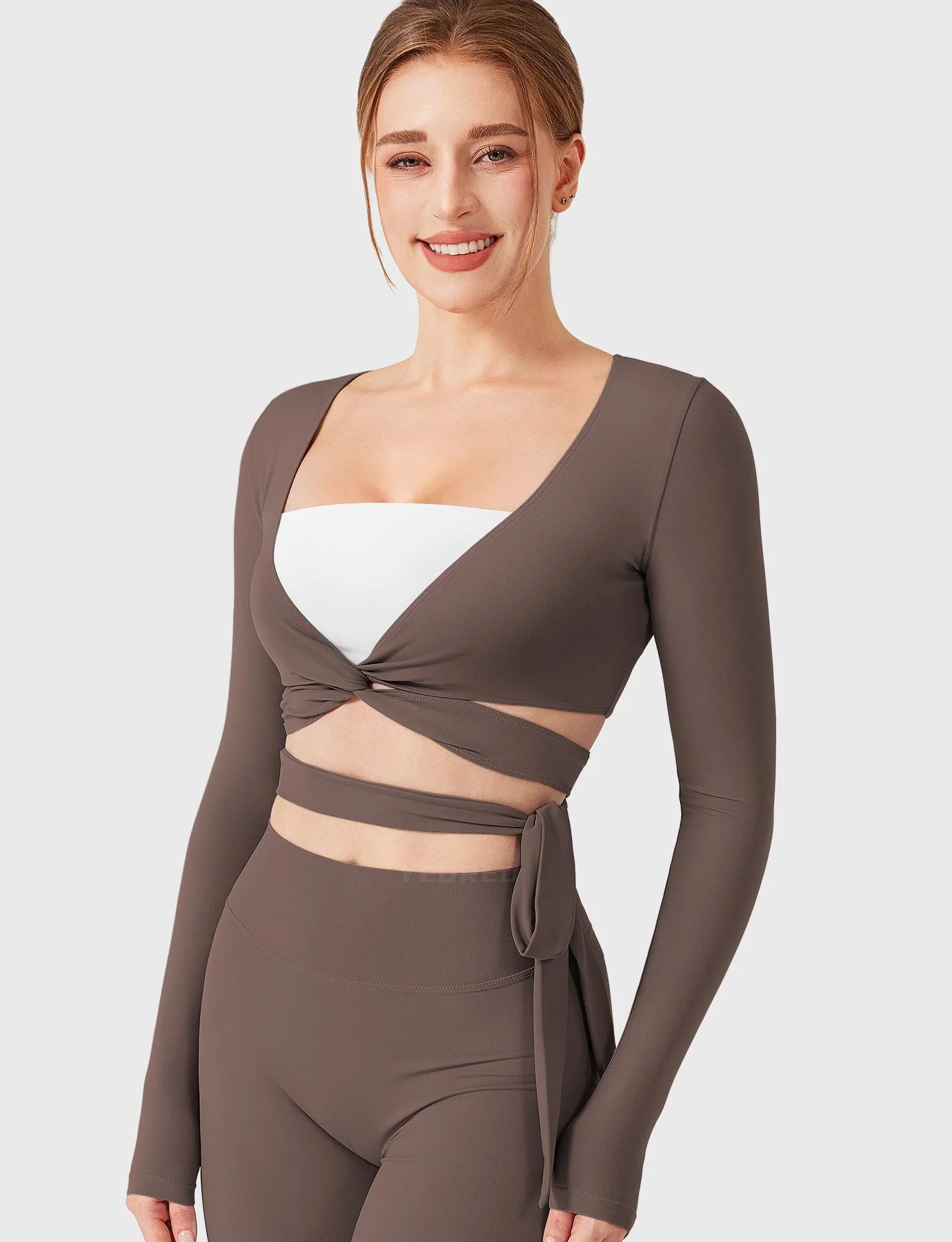 Yeoreo Dagney Long Sleeve Ballet Wrap Top - Image 18