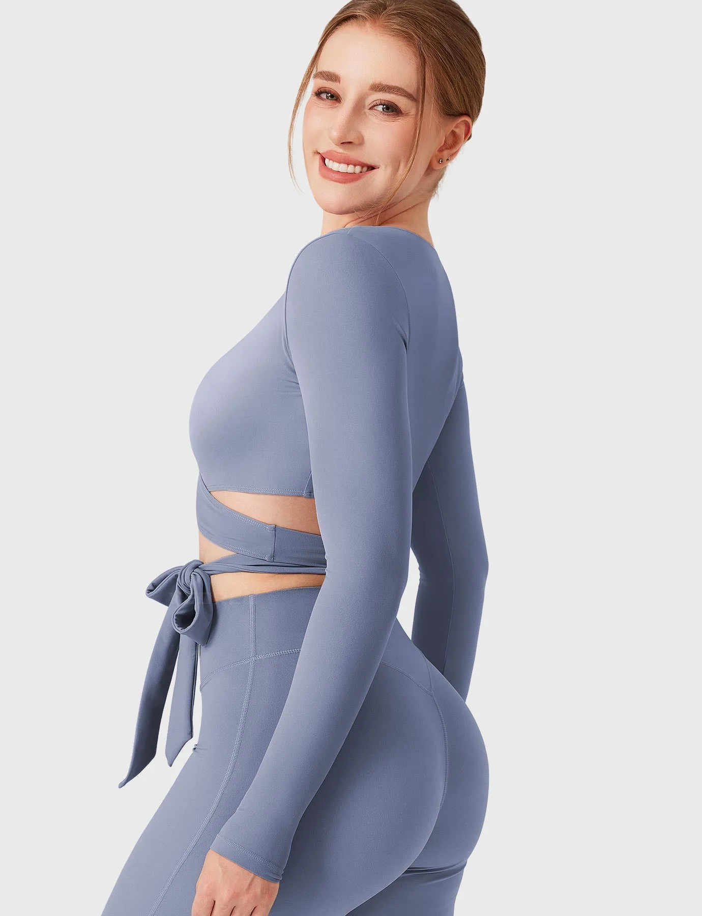 Yeoreo Dagney Long Sleeve Ballet Wrap Top - Image 4