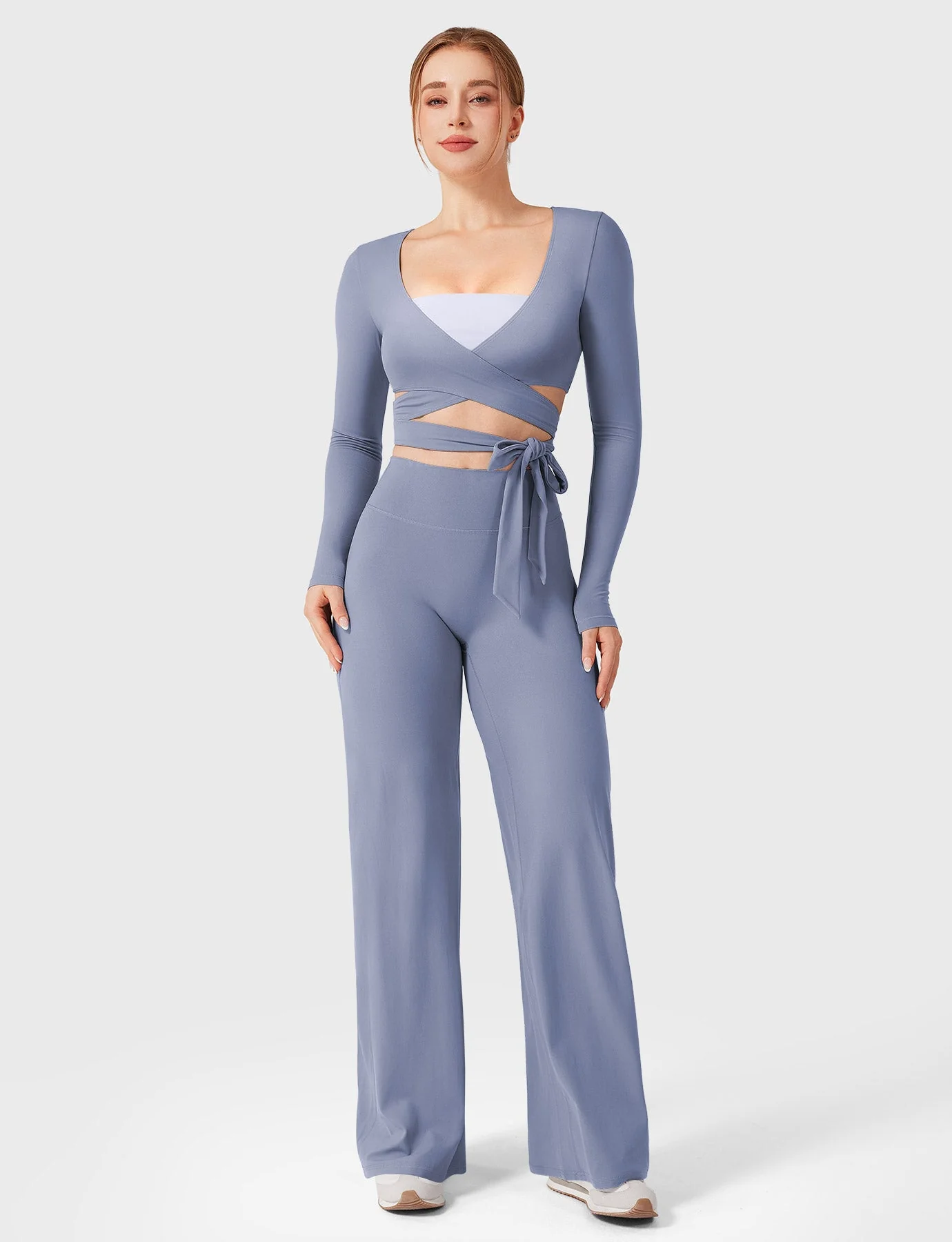 Yeoreo Dagney Long Sleeve Ballet Wrap Top - Image 5