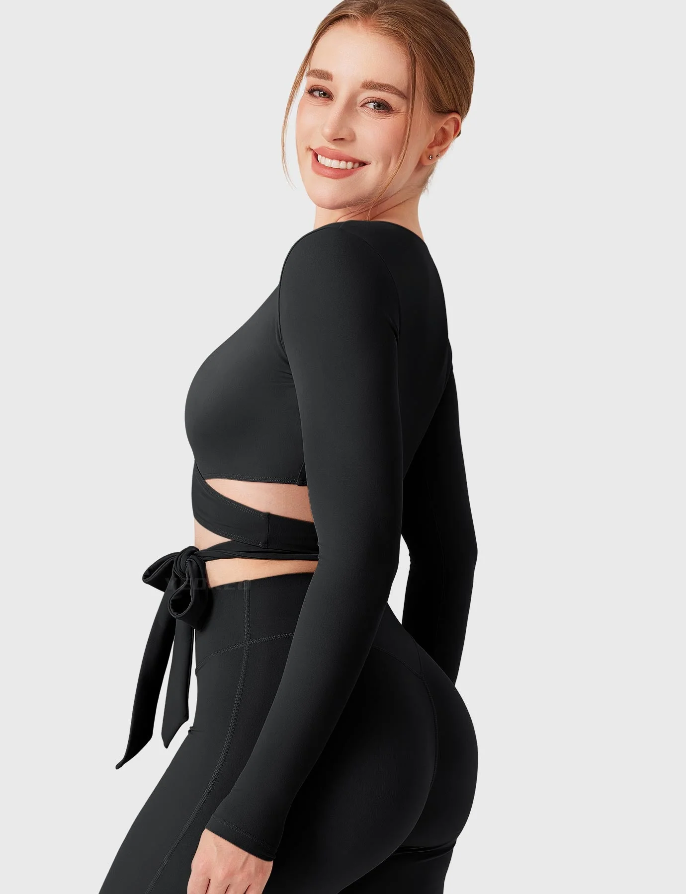 Yeoreo Dagney Long Sleeve Ballet Wrap Top - Image 9