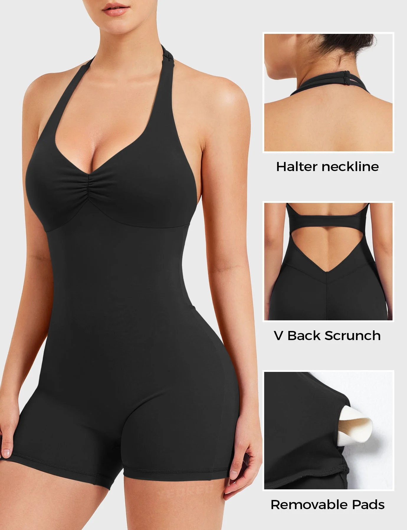 Yeoreo Joceline Backless Halter Romper - Image 11