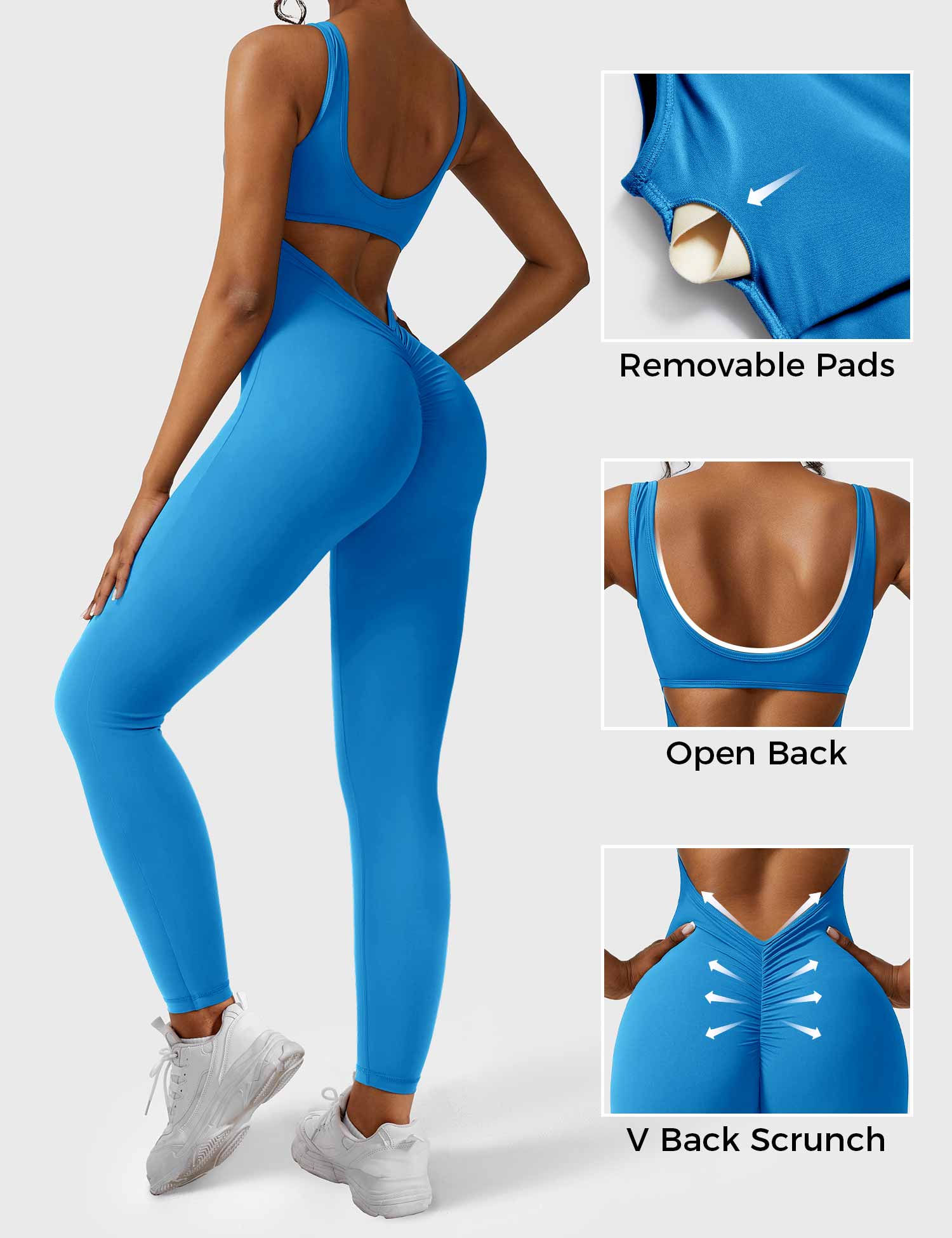 Yeoreo Lizvette V-Back Skinny Jumpsuit - Image 15