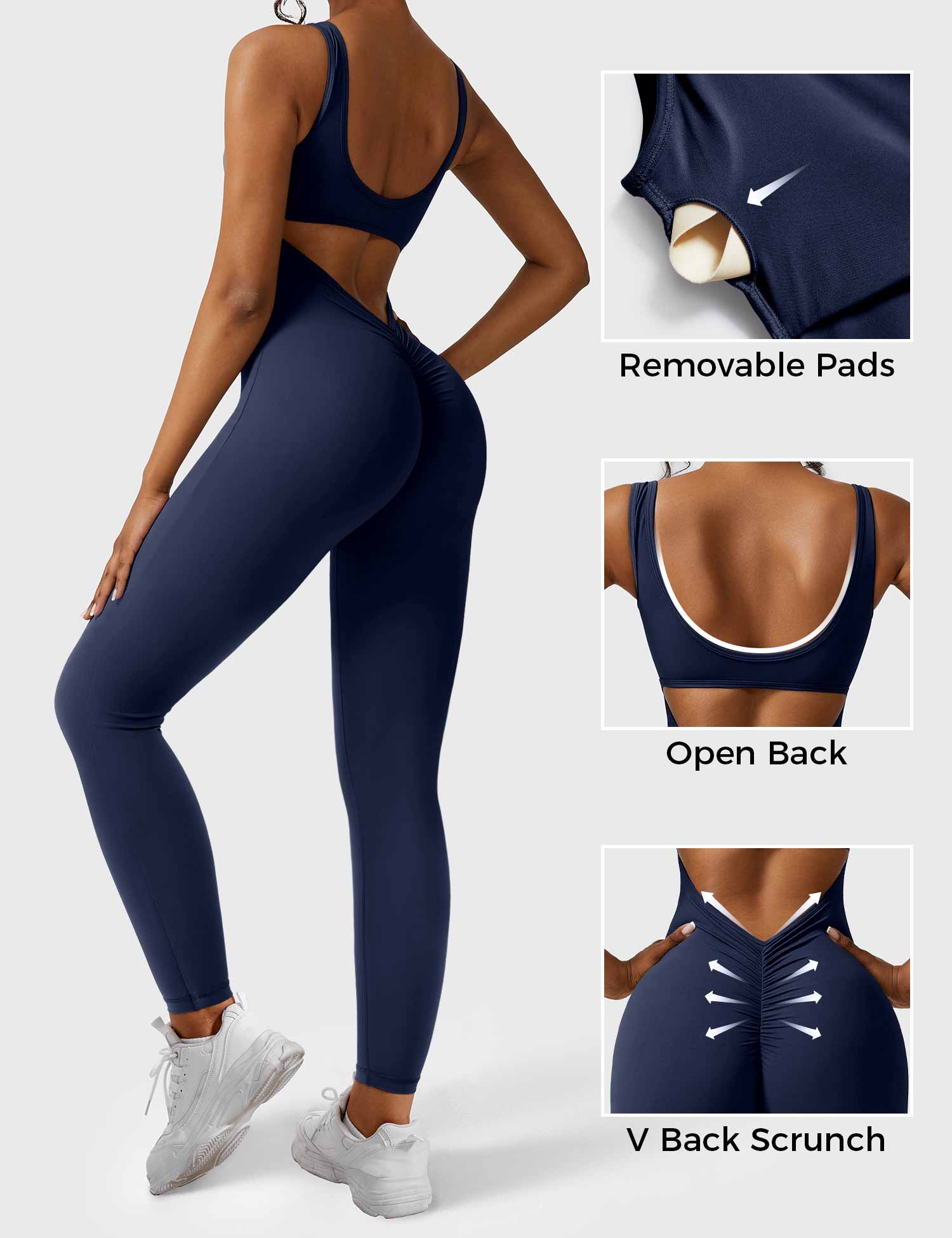 Yeoreo Lizvette V-Back Skinny Jumpsuit - Image 27