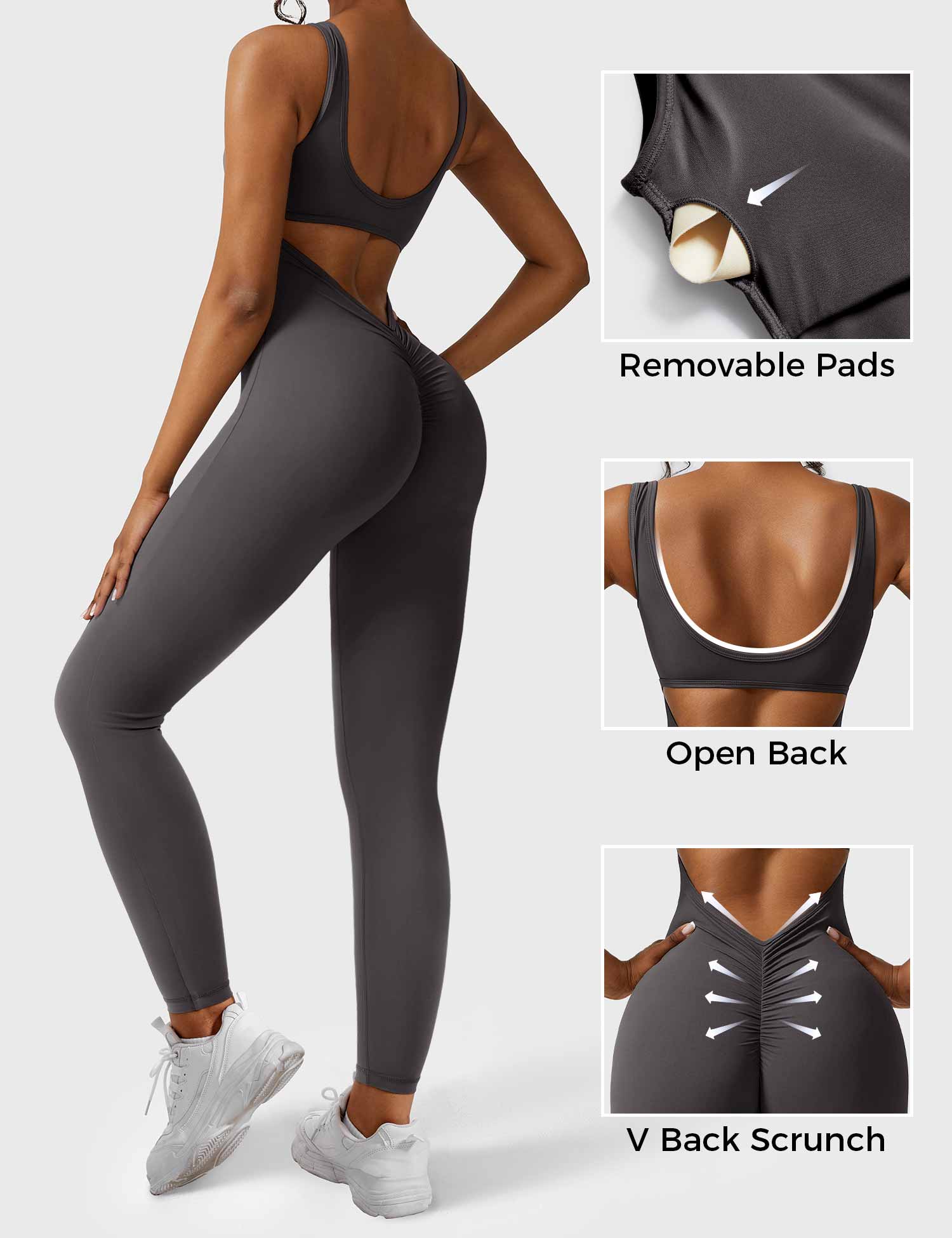 Yeoreo Lizvette V-Back Skinny Jumpsuit - Image 33