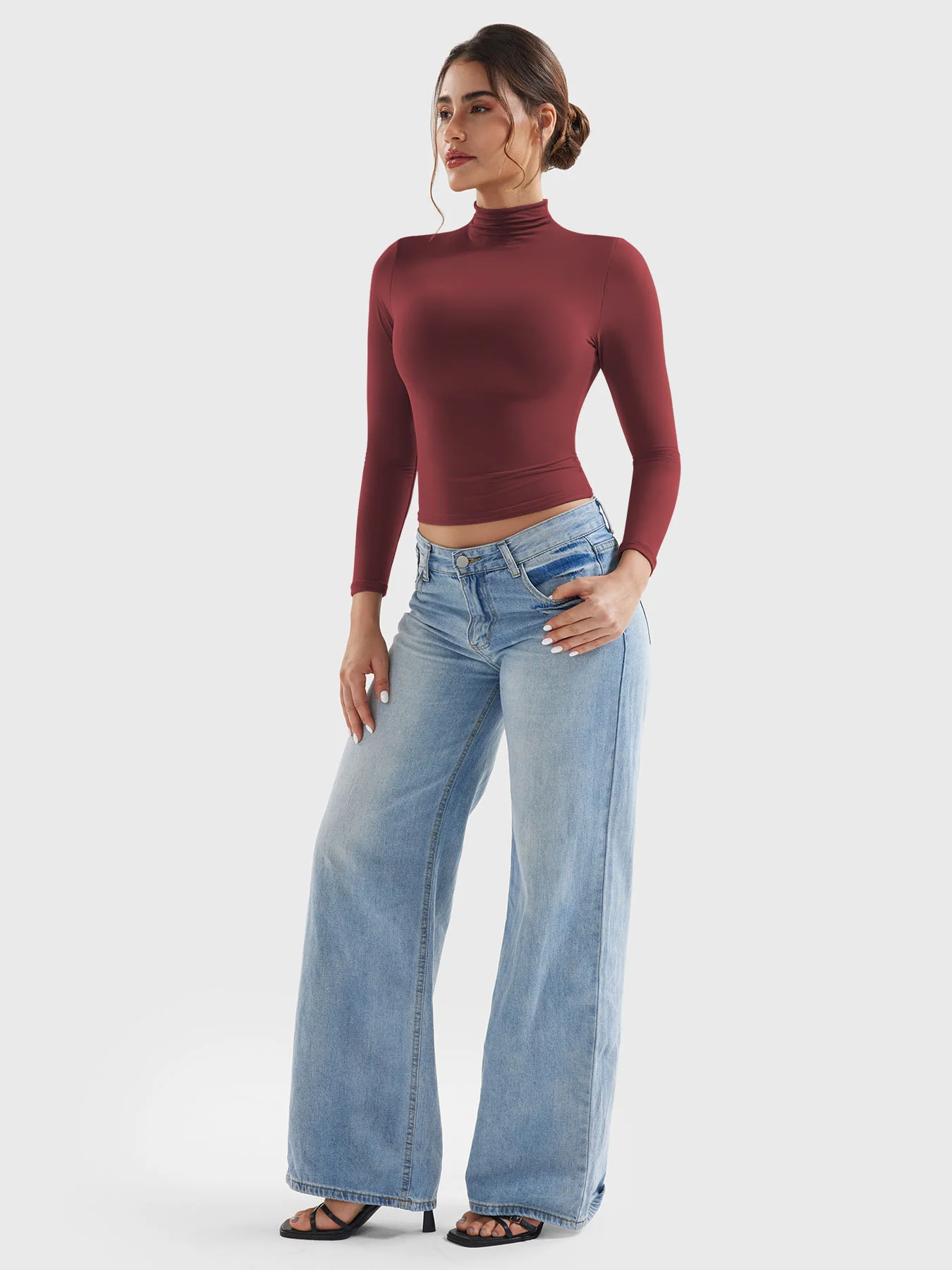 Yeoreo Sariah Turtleneck Long Sleeve Shirt - Image 35