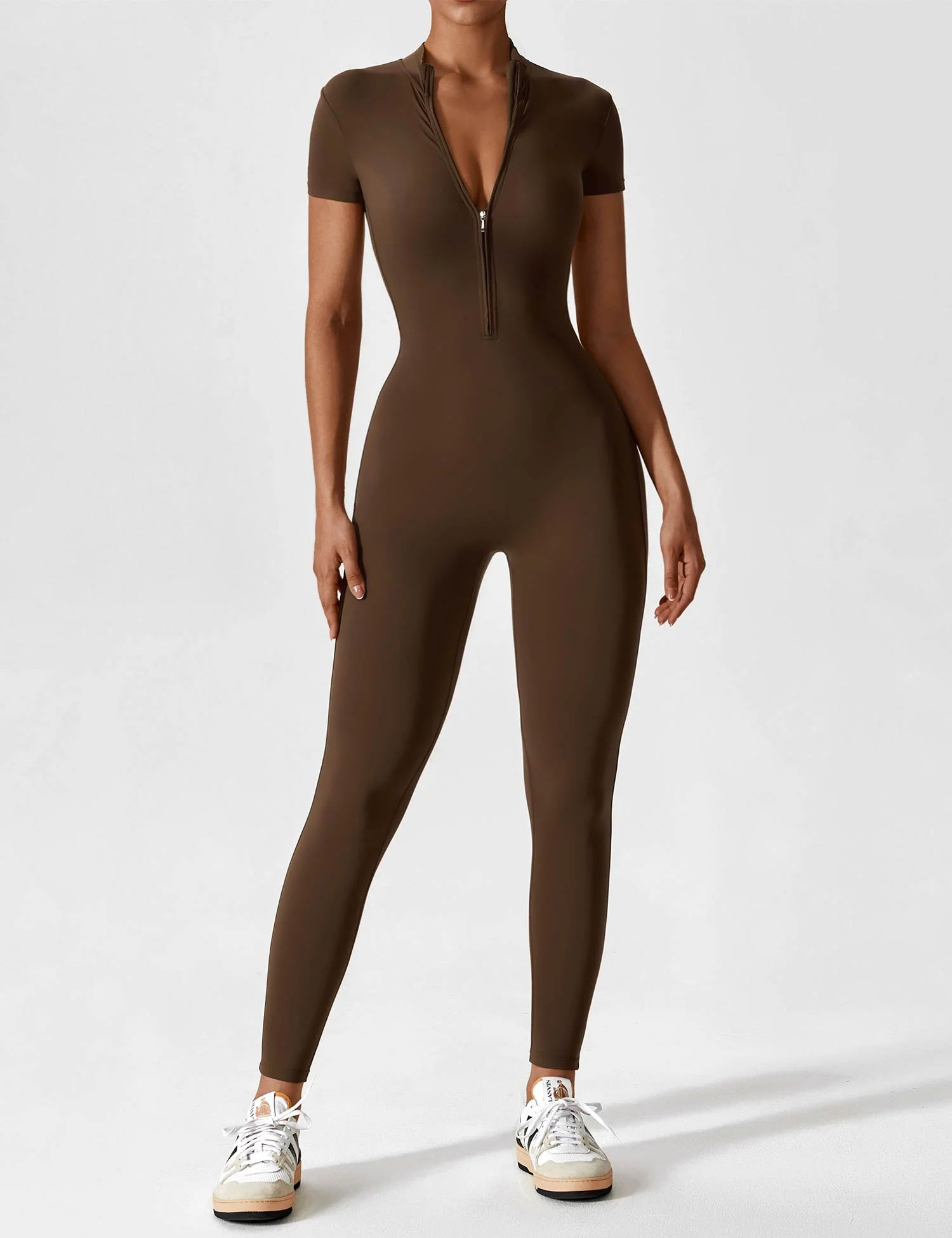 Yeoreo Short Sleeve Zipper Jumpsuit - Image 13