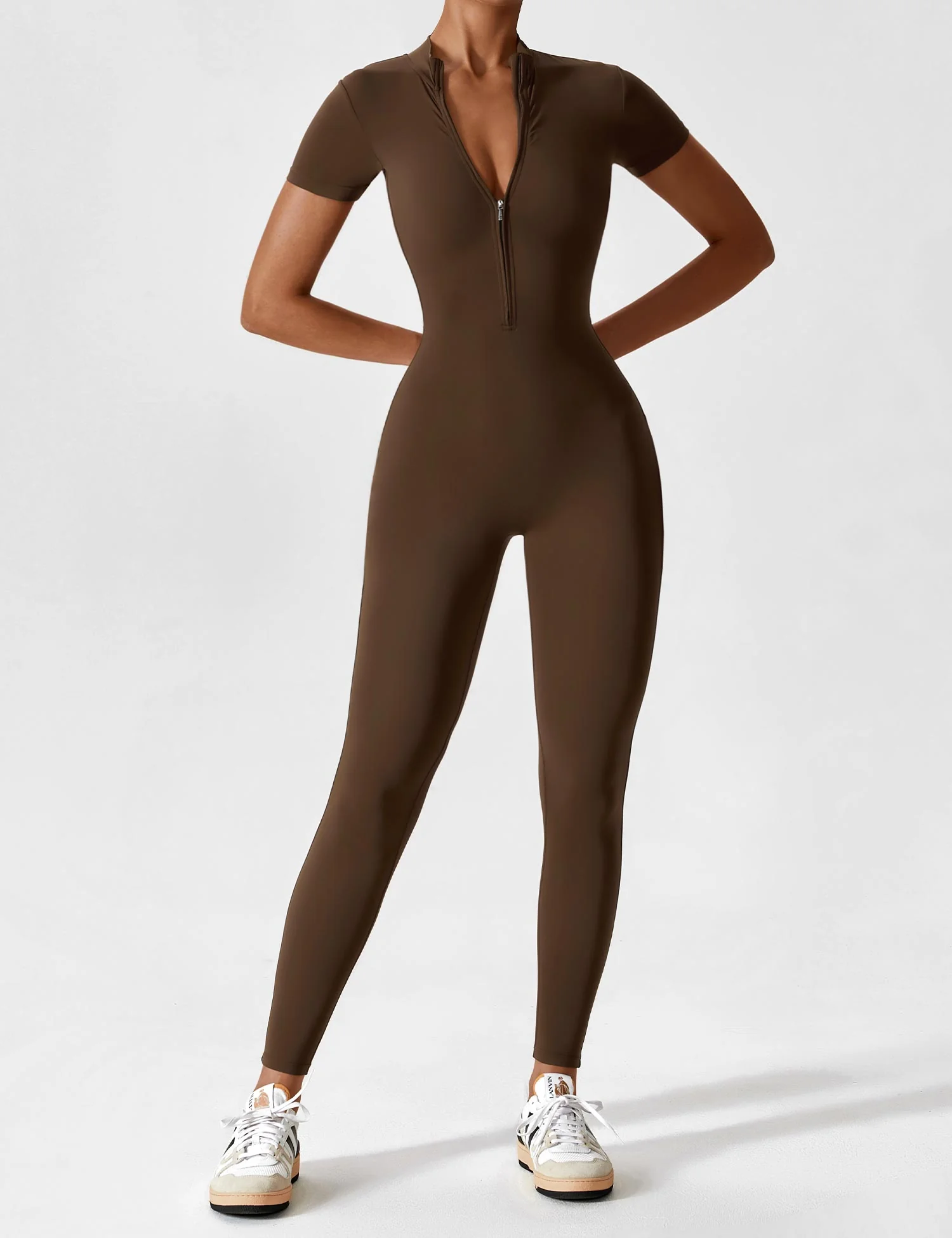 Yeoreo Short Sleeve Zipper Jumpsuit - Image 16