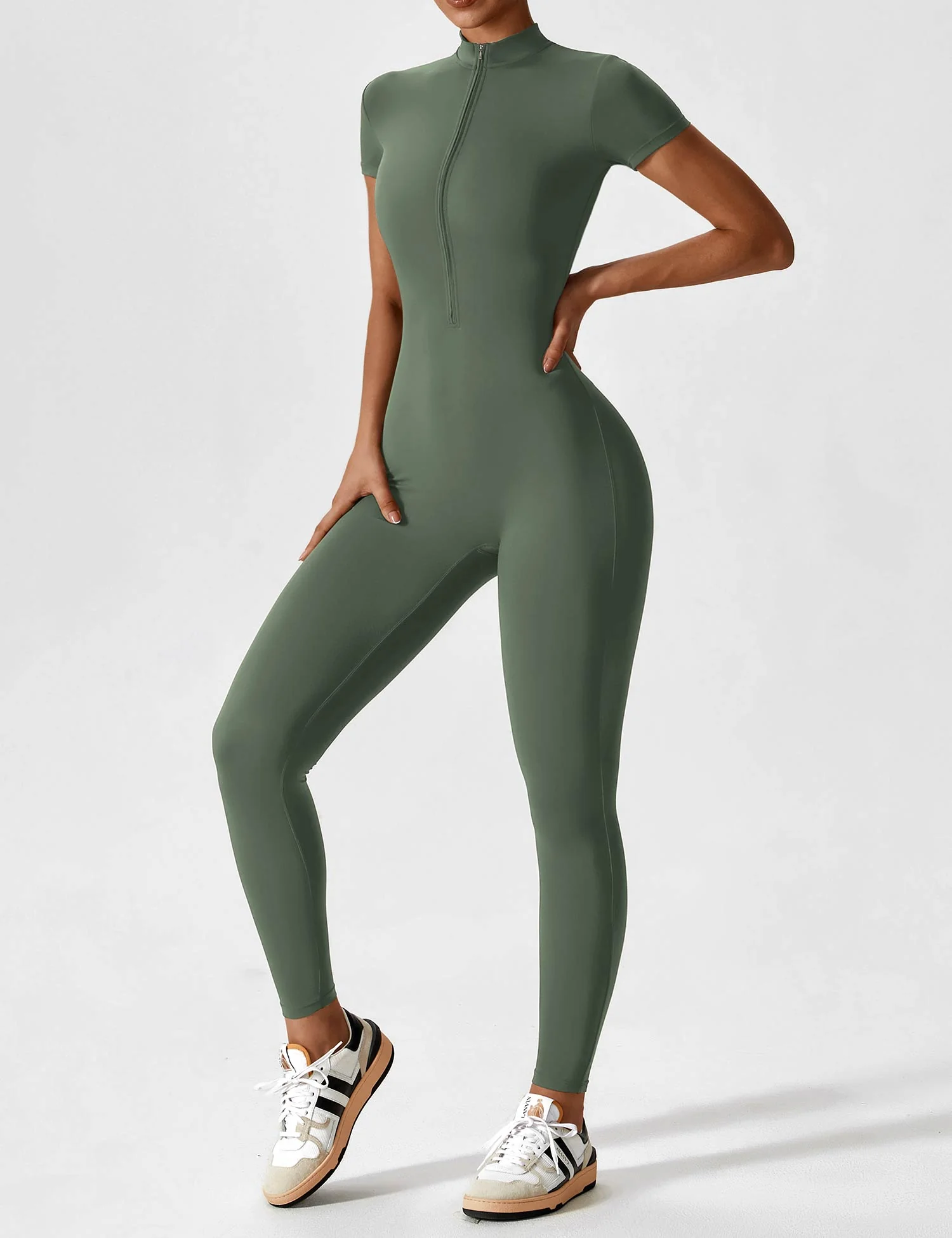 Yeoreo Short Sleeve Zipper Jumpsuit - Image 21