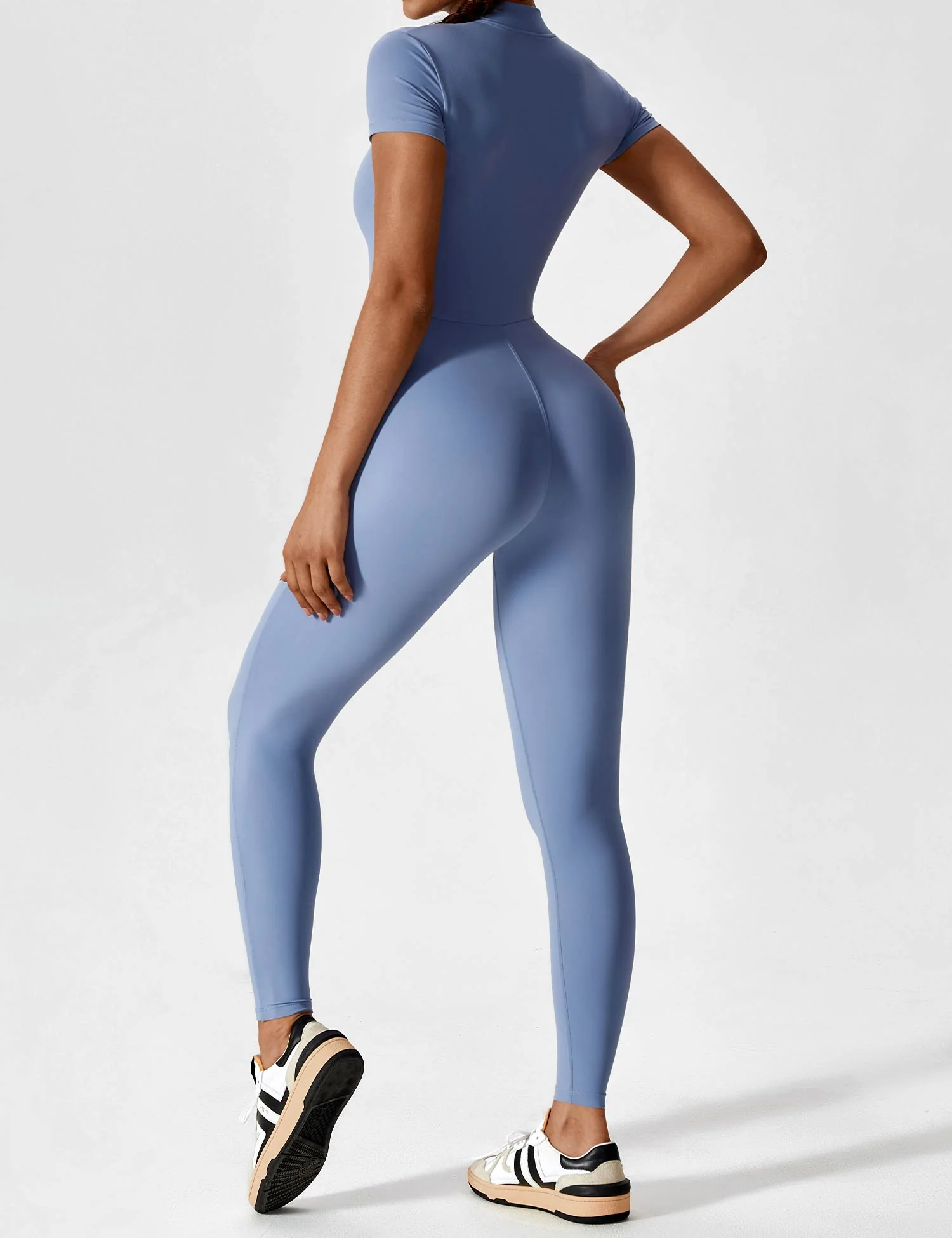 Yeoreo Short Sleeve Zipper Jumpsuit - Image 26