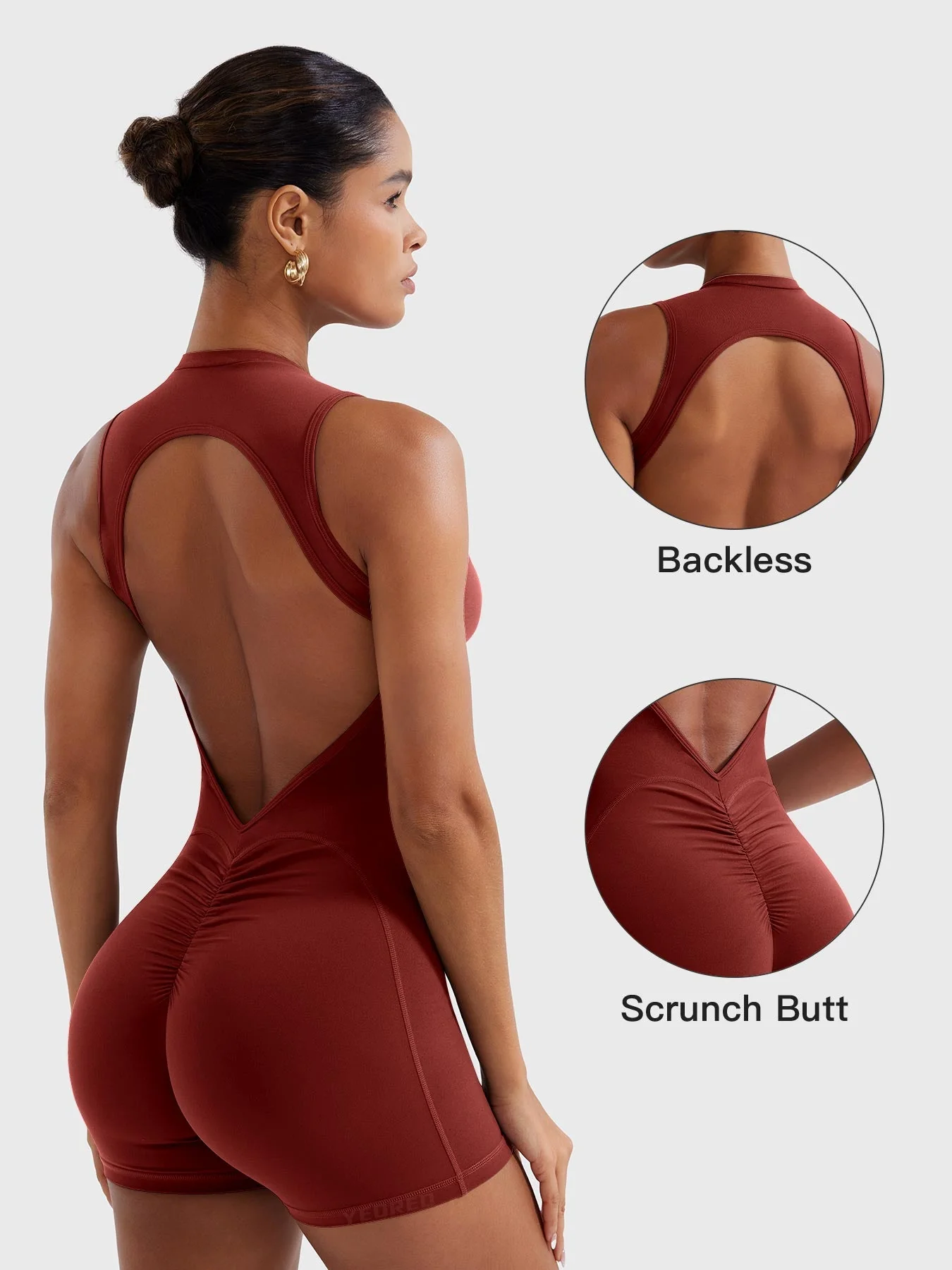 Yeoreo Tessia Backless Scrunch Romper - Image 4