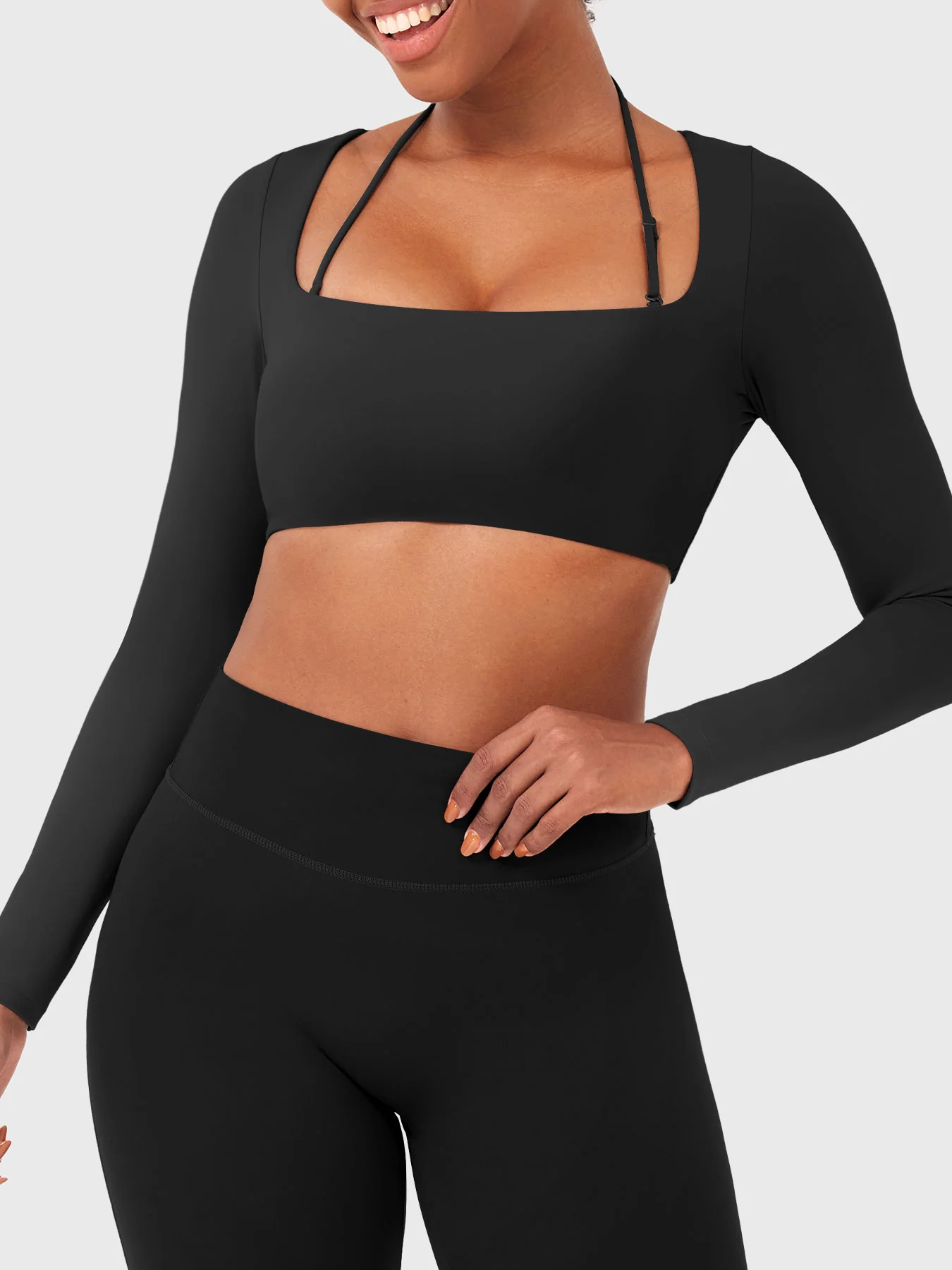 Yeoreo Violie Thin-Strap Long Sleeve Top - Image 6