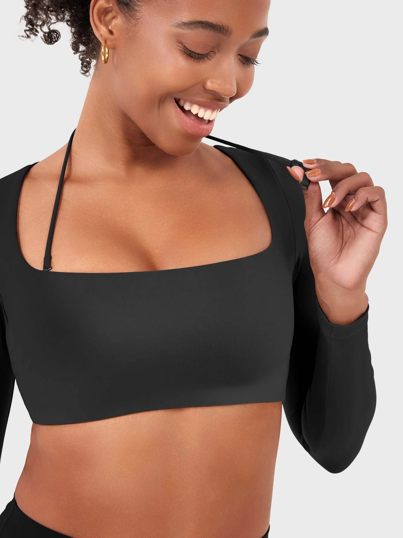 Yeoreo Violie Thin-Strap Long Sleeve Top - Image 9