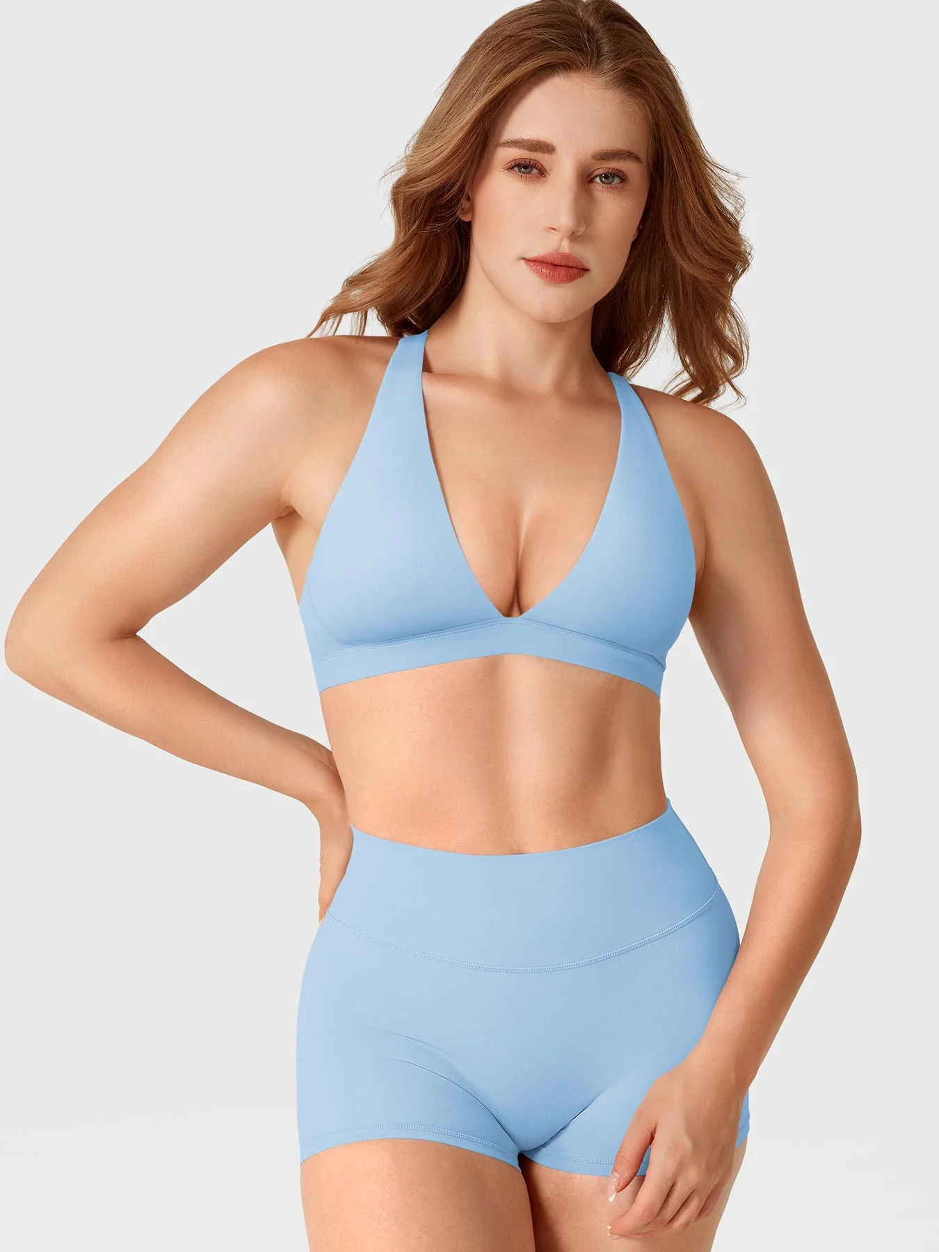 Yeoreo Wafiya Cross Back V-Neck Sports Bra - Image 3
